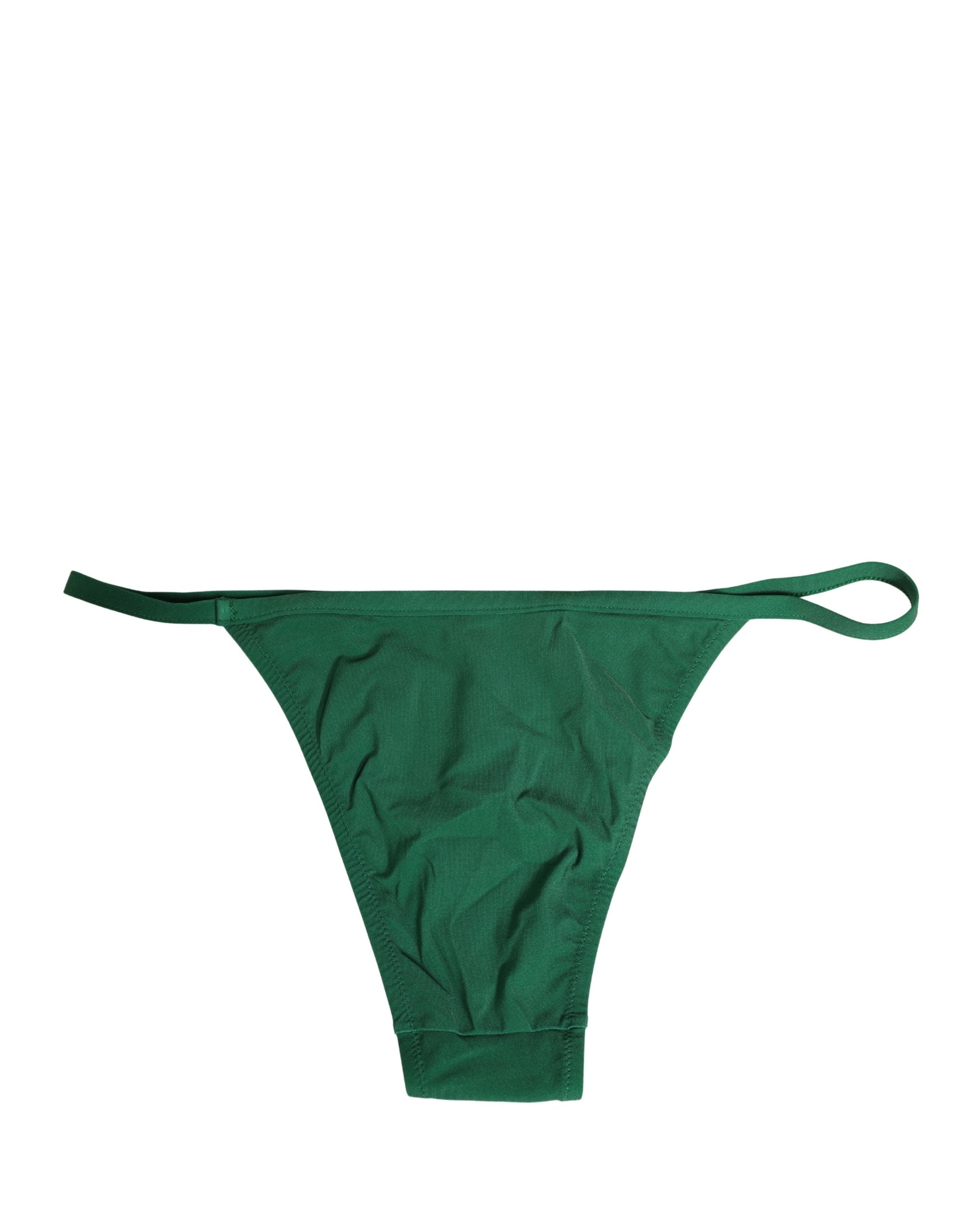 Dolce & Gabbana Green Nylon Bottom Beachwear Bikini Women's Swimwear