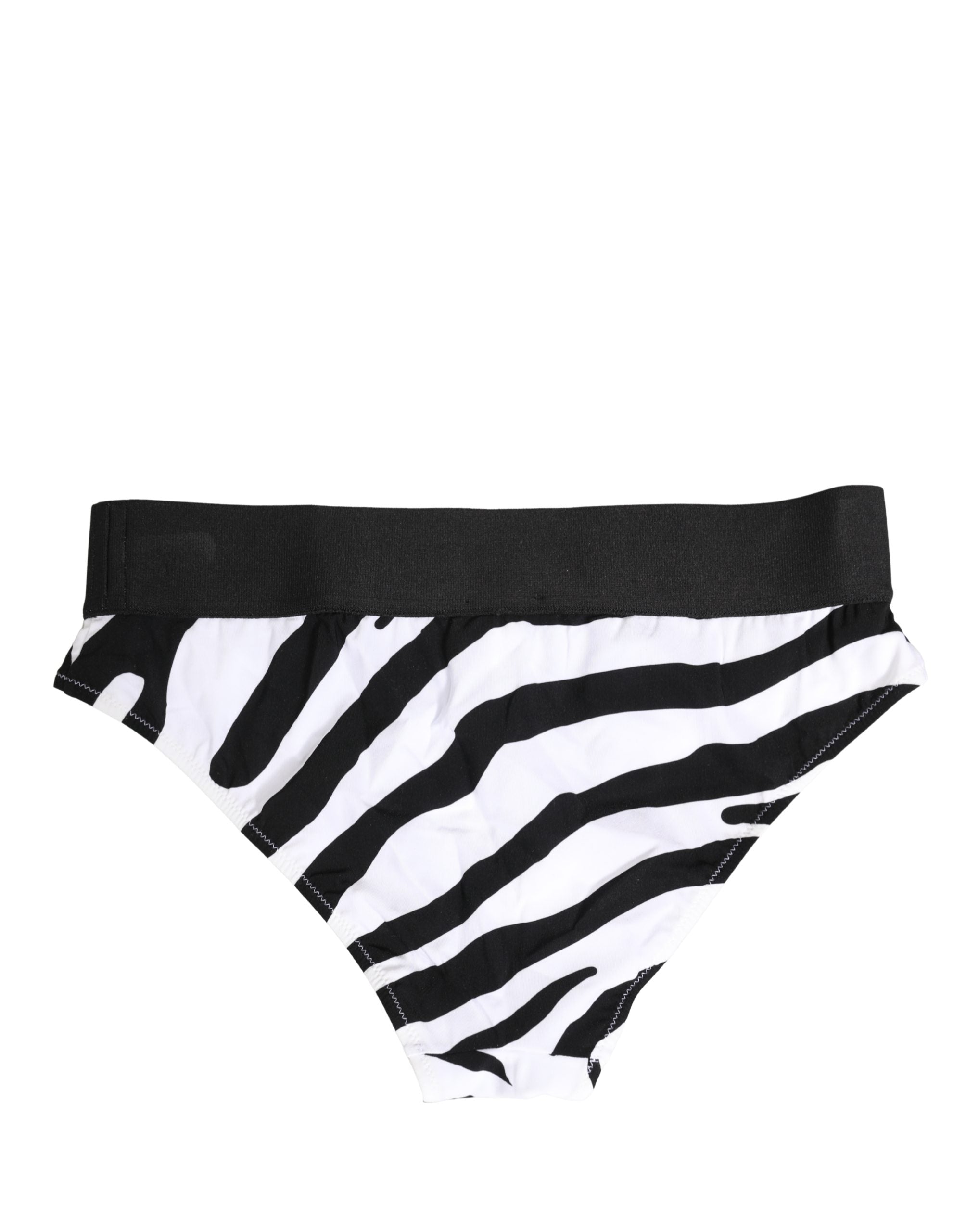 Dolce & Gabbana Black White Zebra Print Brief Panty Women's Underwear