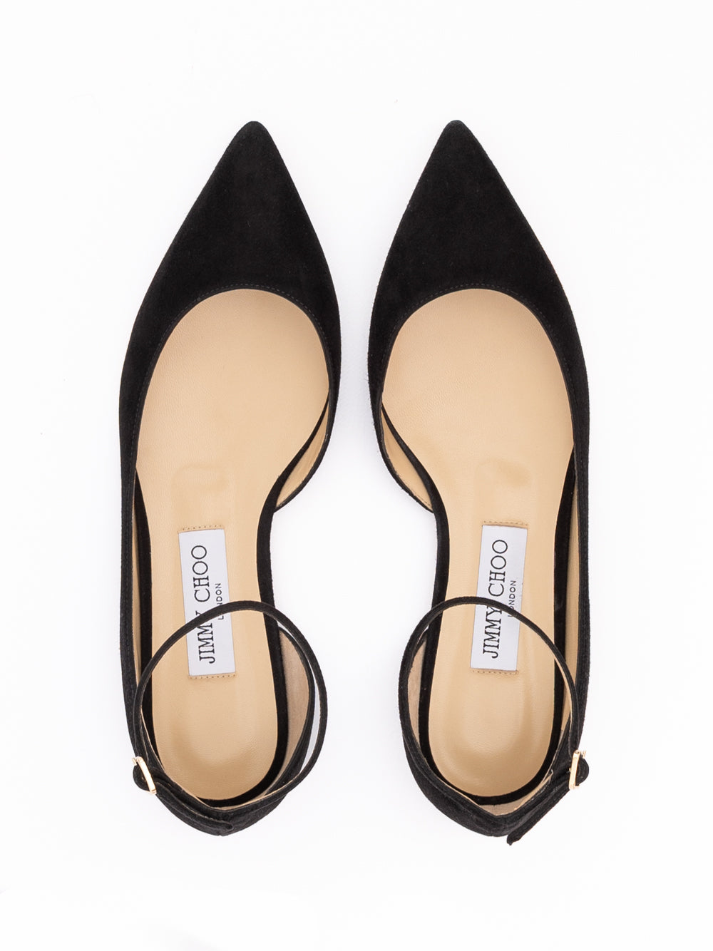 Jimmy Choo Black Suede Leona Ballet Women's Flat