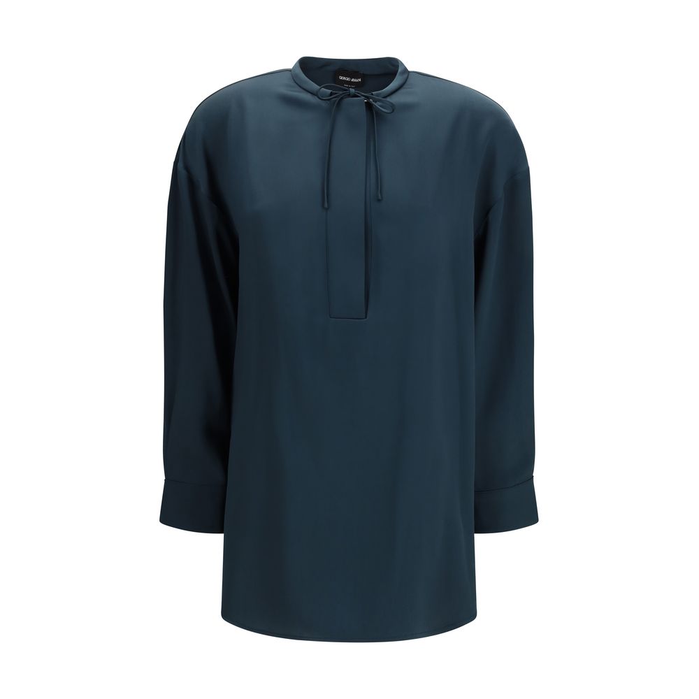 Giorgio Armani Blue Silk Women's Blouse