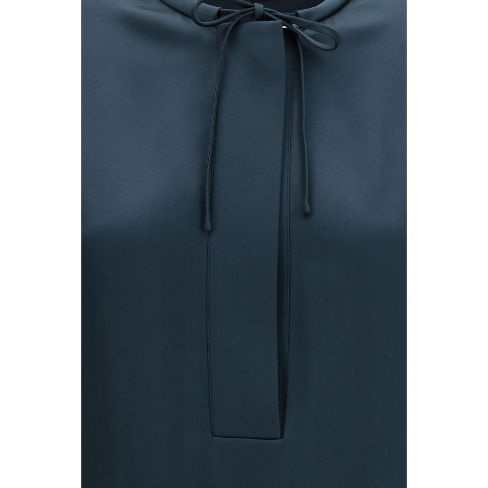 Giorgio Armani Blue Silk Women's Blouse