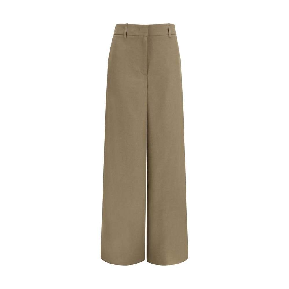 Giorgio Armani Beige Linen Casual Women's Pants