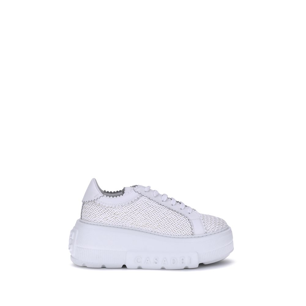 Casadei White Other Fibres Women's Sneakers
