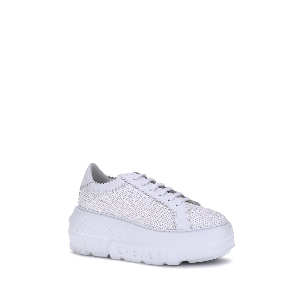 Casadei White Other Fibres Women's Sneakers