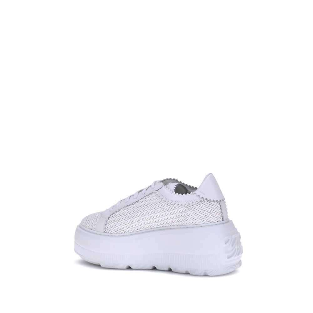 Casadei White Other Fibres Women's Sneakers