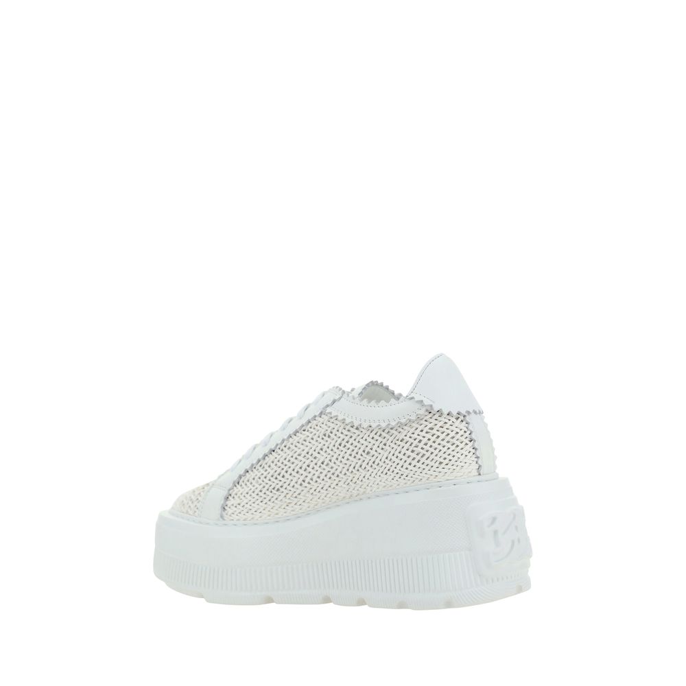 Casadei White Other Fibres Women's Sneakers