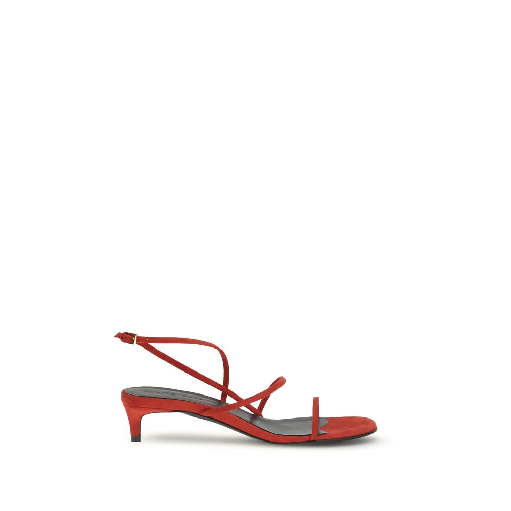 Khaite Multicolor Calf Leather Bos Taurus Stiletto Heel Women's Sandals