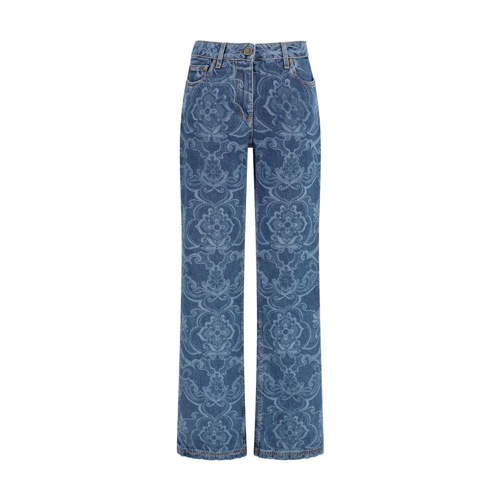 Etro Blue Cotton Flared Women's Jeans