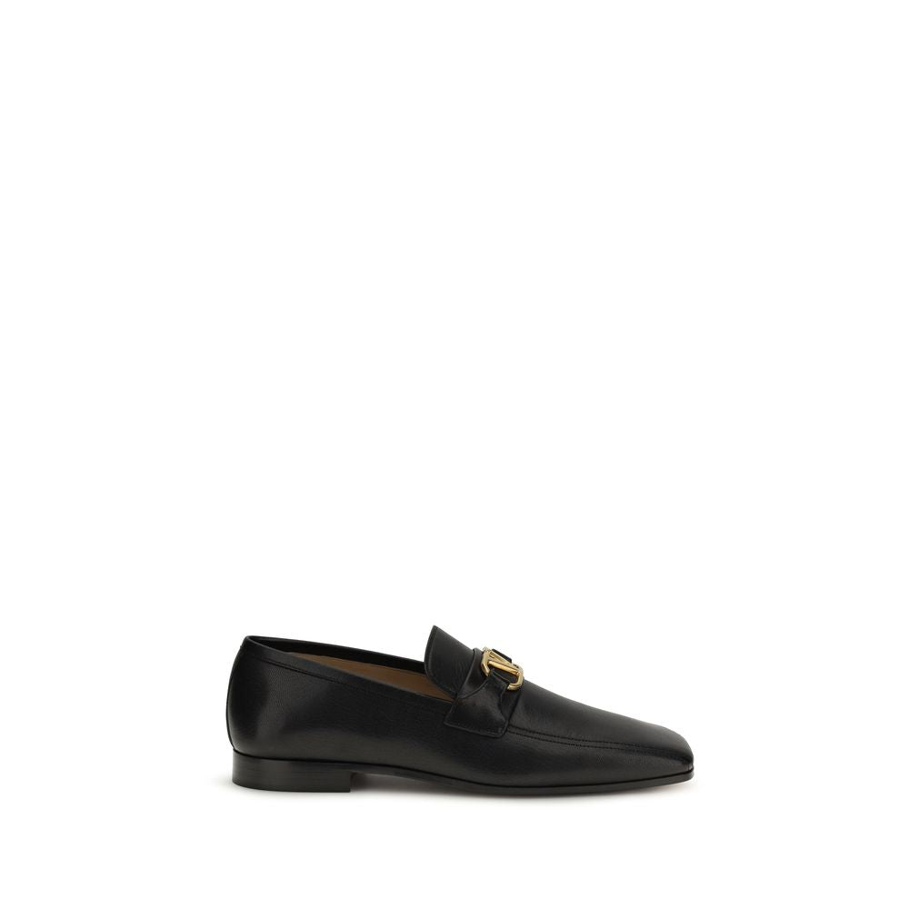 Valentino Garavani Black Goatskin Slip-On Men's Loafers