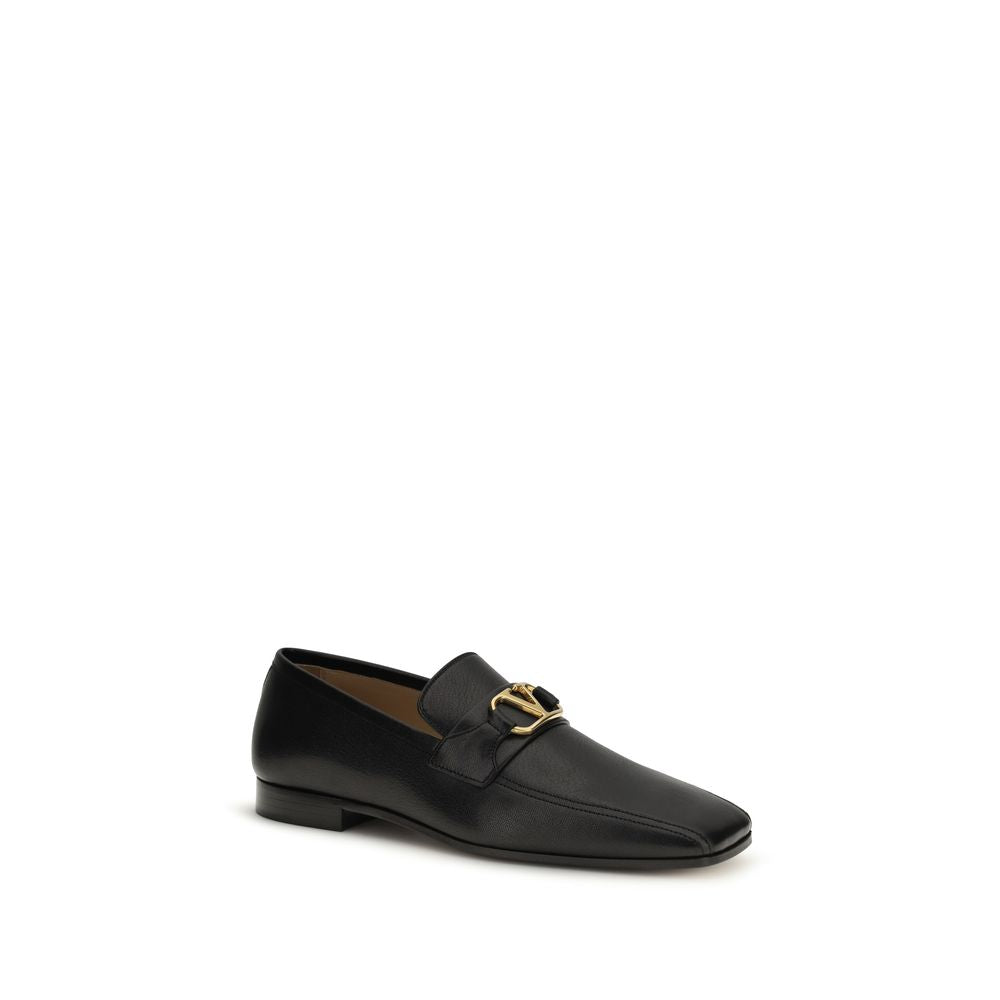 Valentino Garavani Black Goatskin Slip-On Men's Loafers