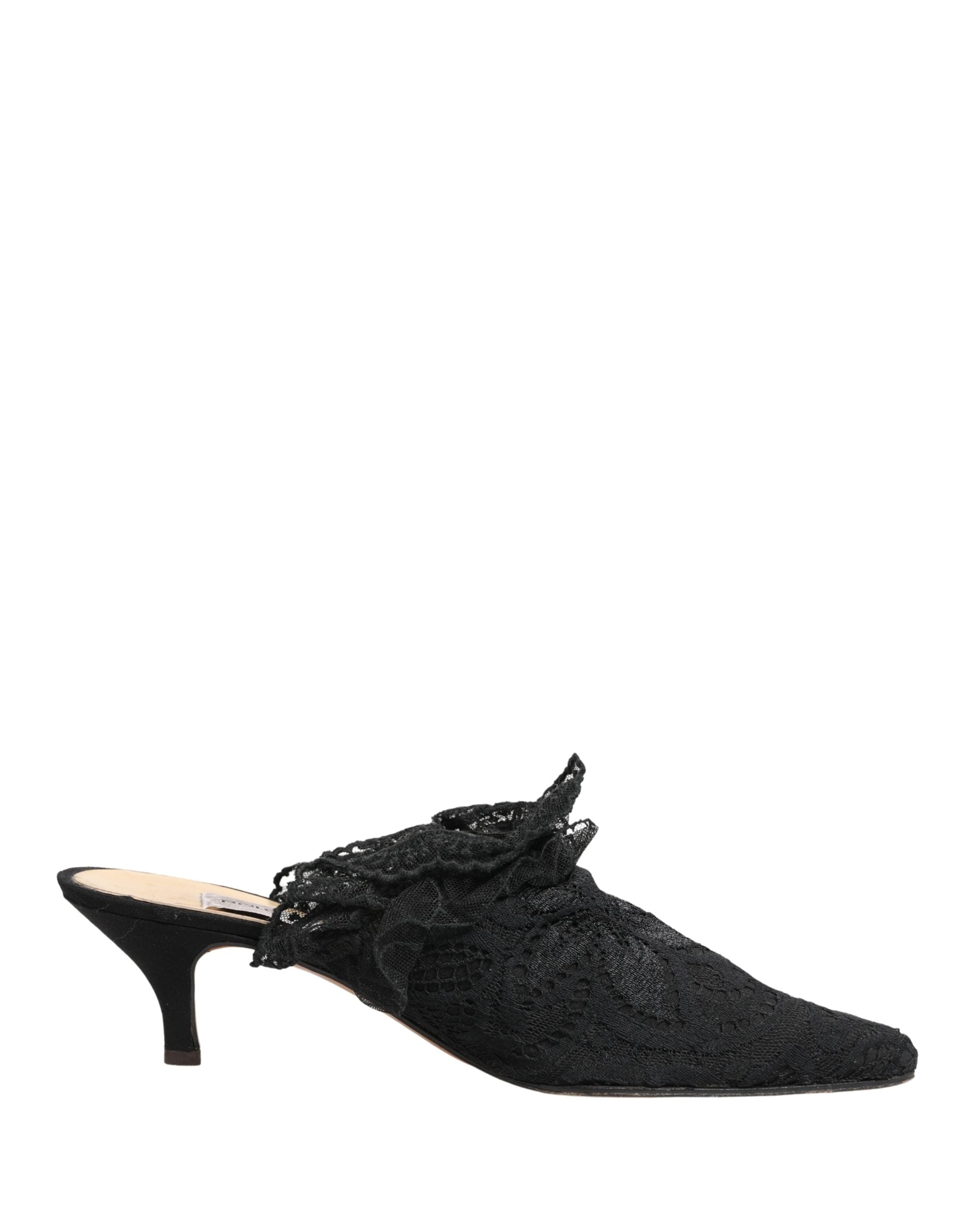 Dolce & Gabbana Black Lace Heels Sandals Women's Shoes (Pre-Owned)