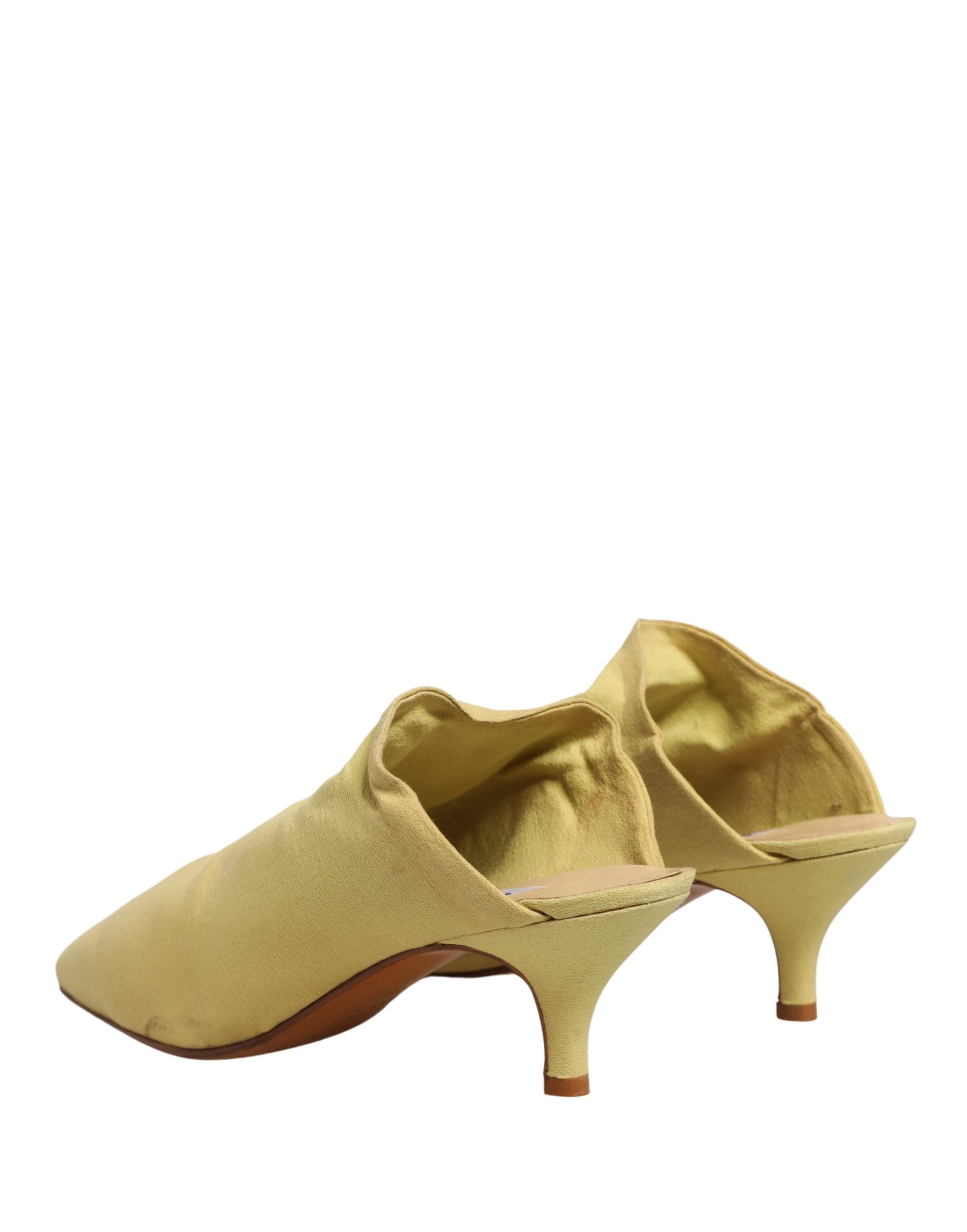 Dolce & Gabbana Yellow Suede Heel Mule Women's Shoes (Pre-Owned)