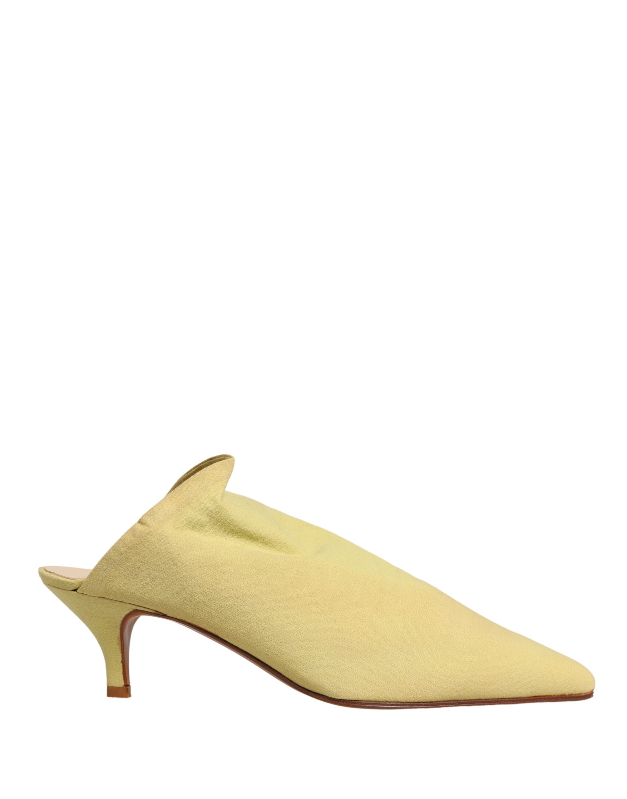 Dolce & Gabbana Yellow Suede Heel Mule Women's Shoes (Pre-Owned)