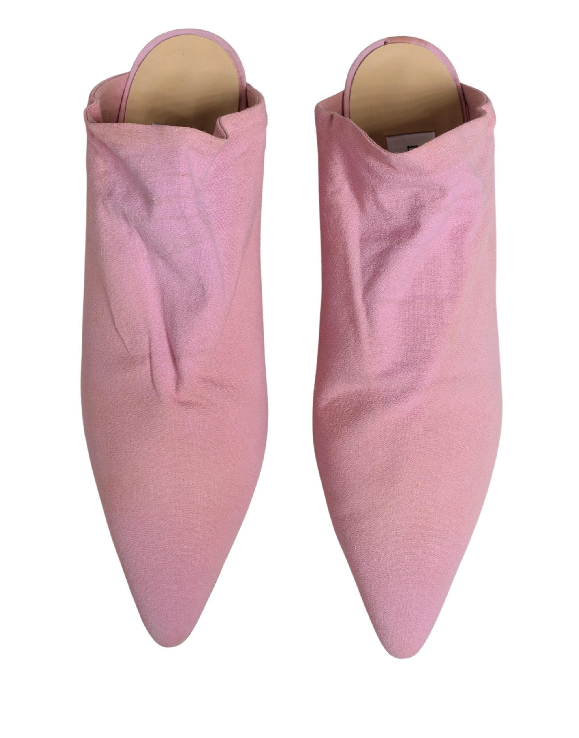 Dolce & Gabbana Pink Suede Heel Mule Women's Shoes (Pre-Owned)