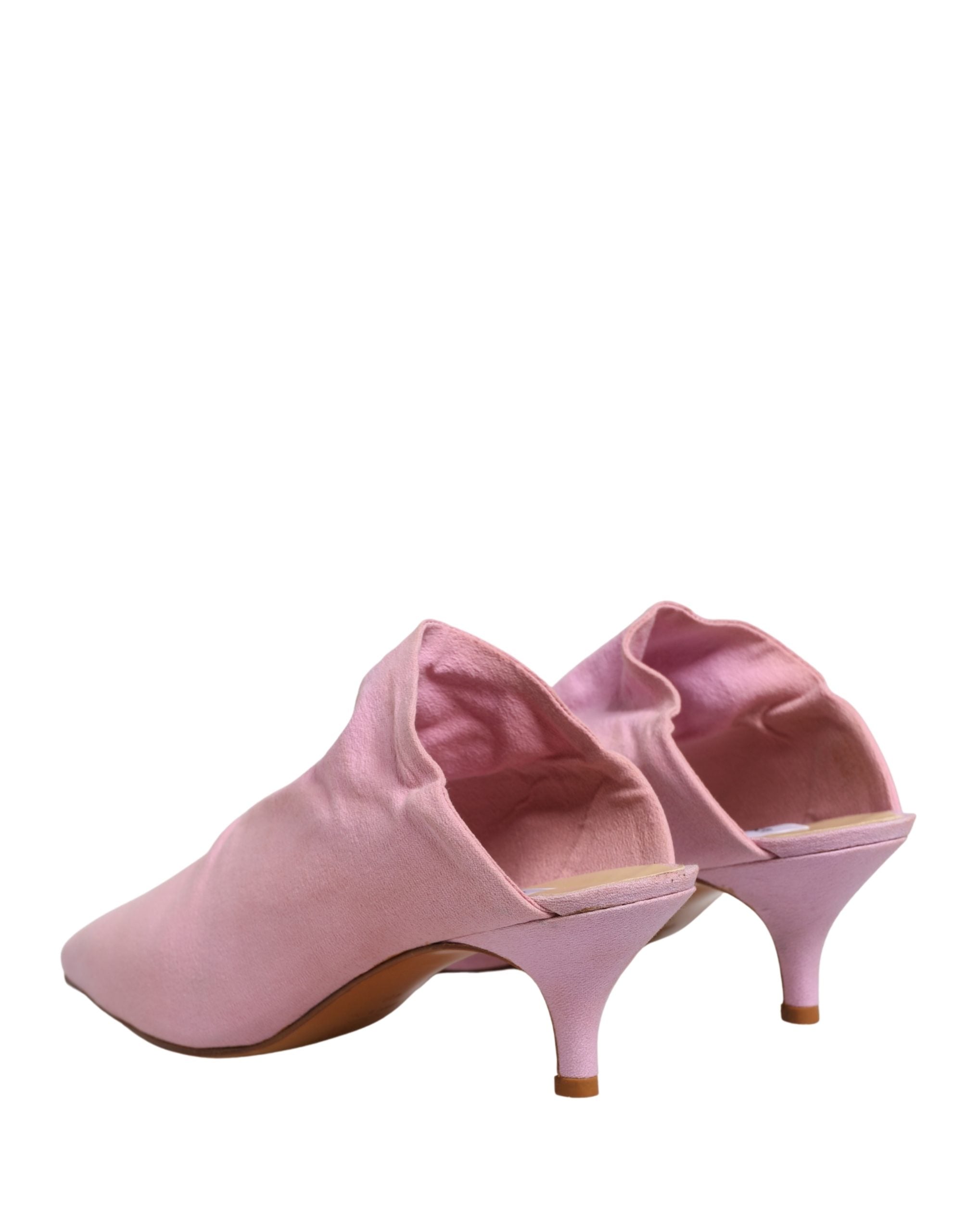 Dolce & Gabbana Pink Suede Heel Mule Women's Shoes (Pre-Owned)