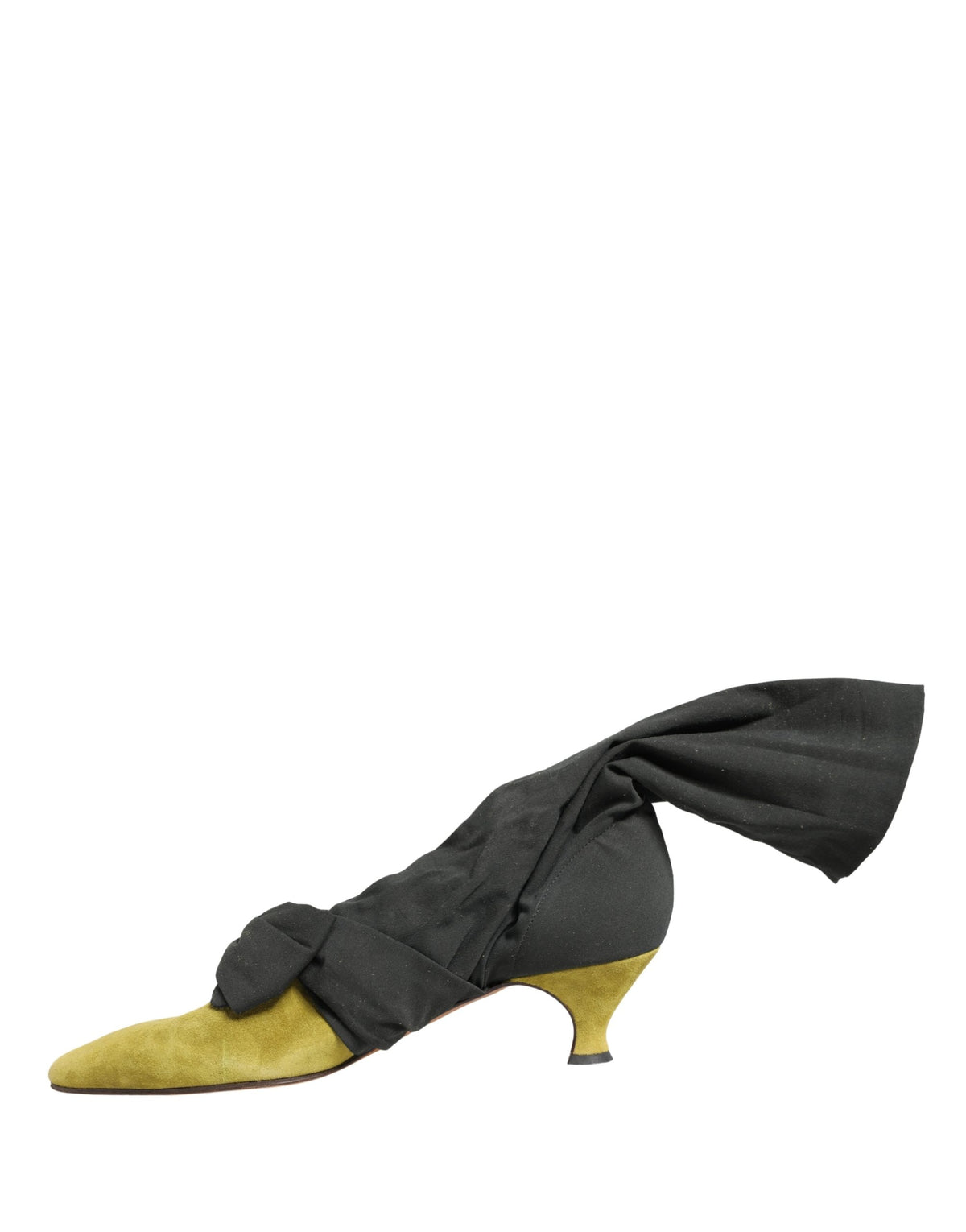 Dolce & Gabbana Black Yellow Suede Boots Women's Shoes (Pre-Owned)
