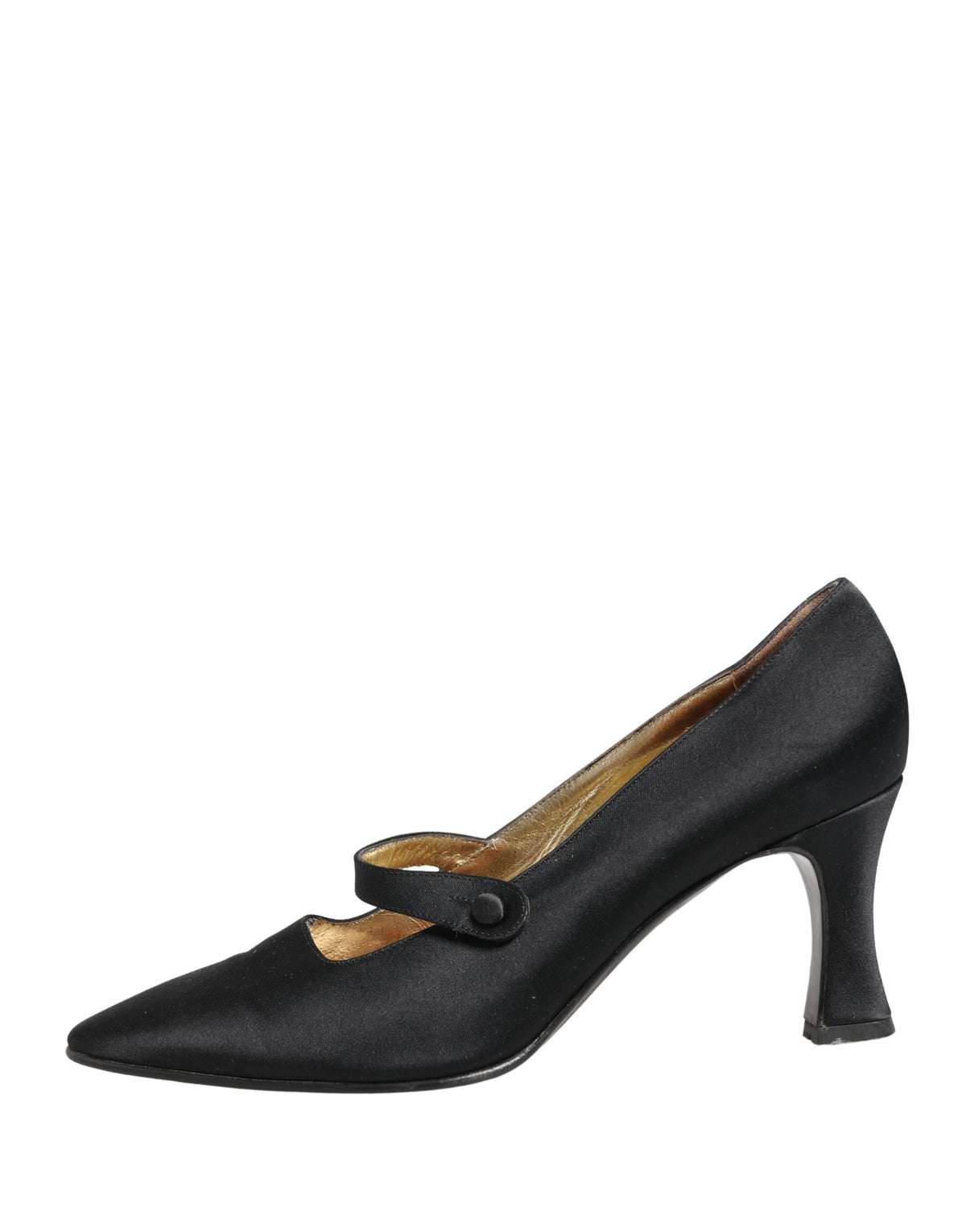 Dolce & Gabbana Black Satin Mary Jane Pumps Women's Shoes (Pre-Owned)