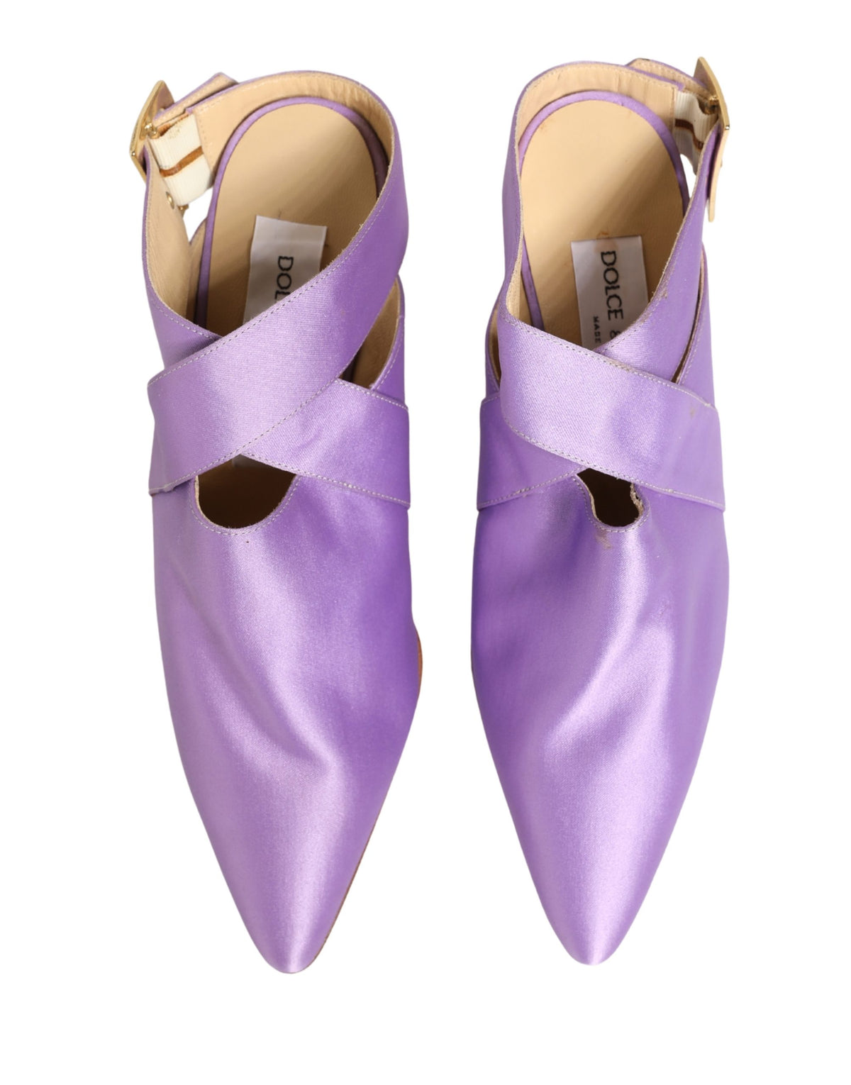 Dolce & Gabbana Purple Satin Sandals Women's Shoes (Pre-Owned)