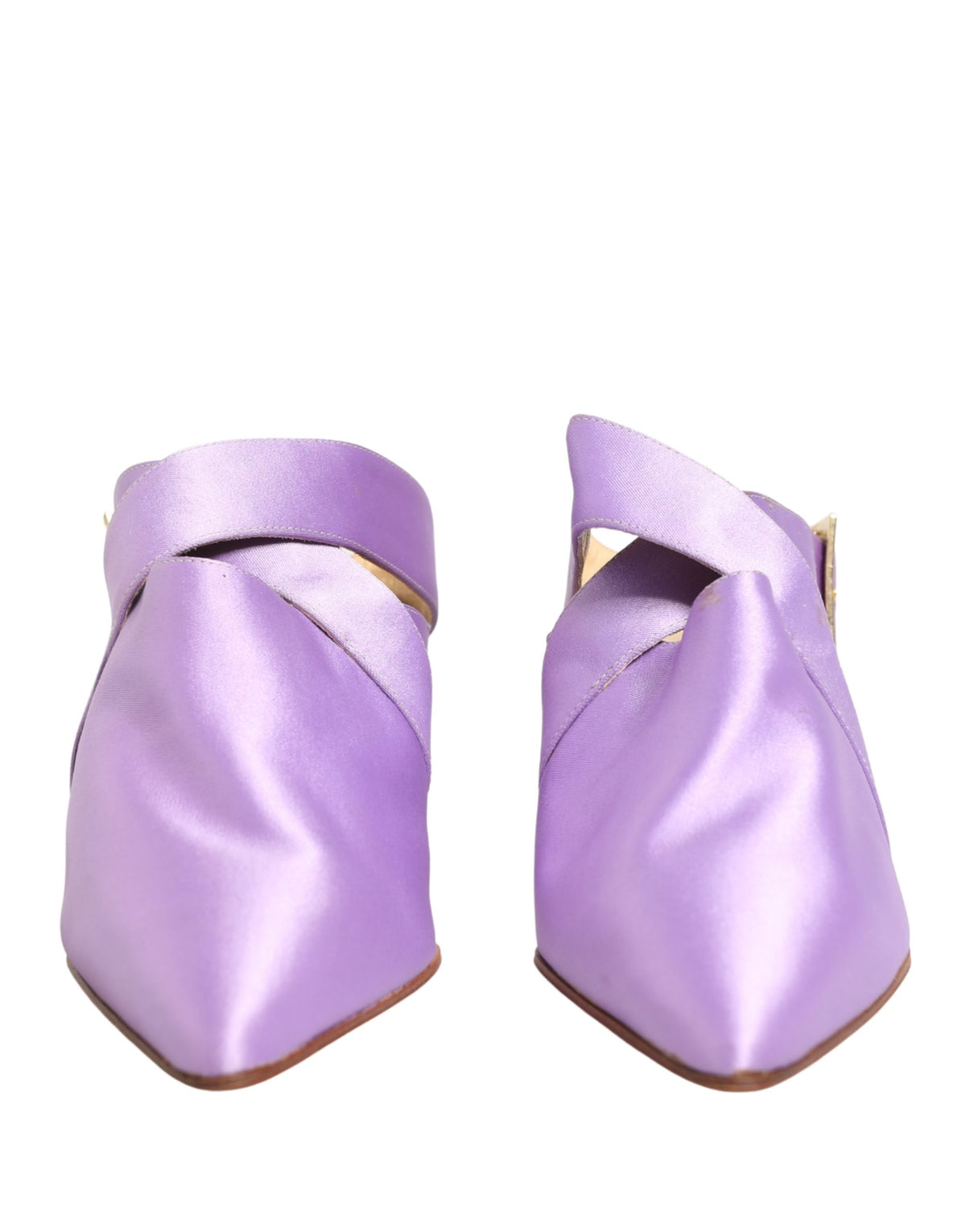 Dolce & Gabbana Purple Satin Sandals Women's Shoes (Pre-Owned)