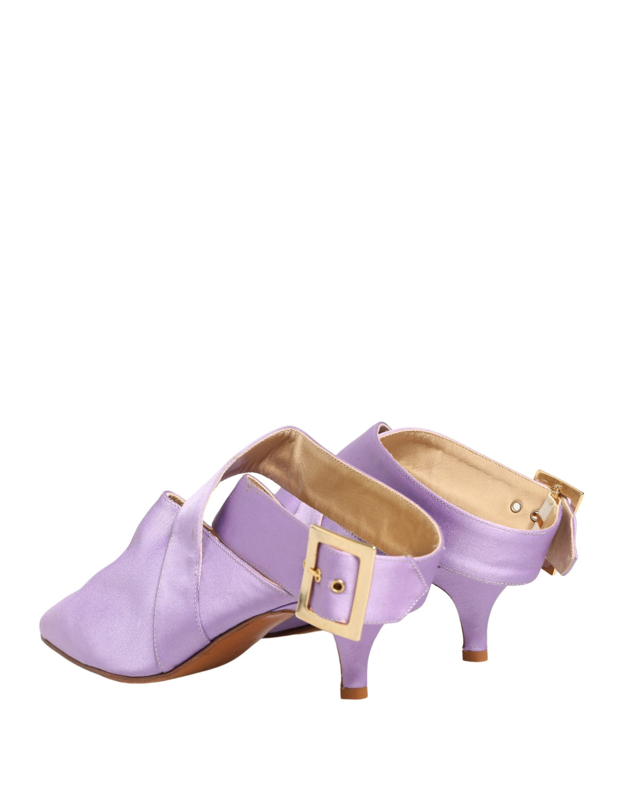 Dolce & Gabbana Purple Satin Sandals Women's Shoes (Pre-Owned)