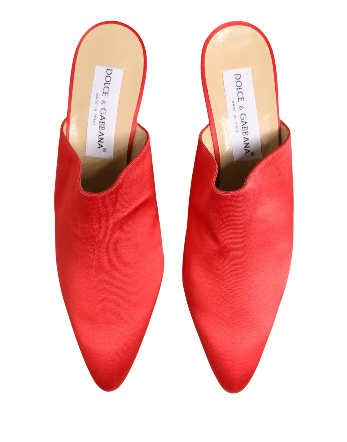 Dolce & Gabbana Red Suede Heel Mule Women's Shoes