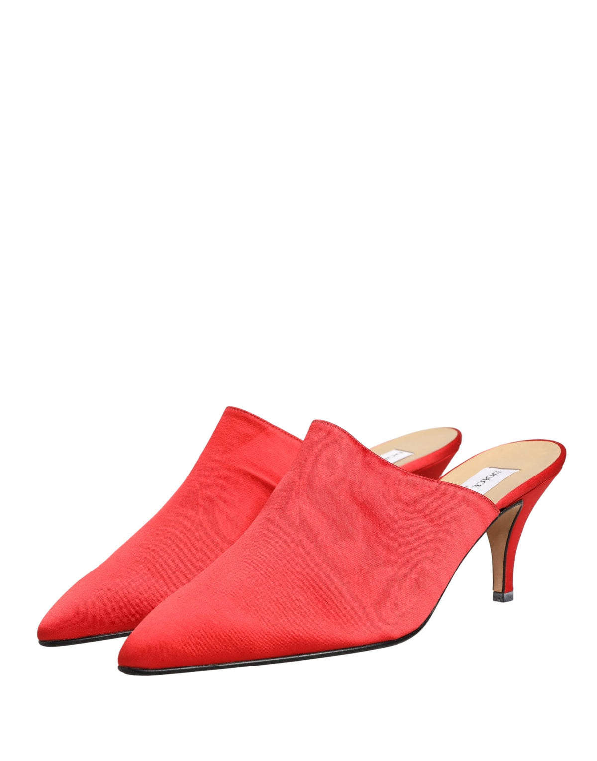Dolce & Gabbana Red Suede Heel Mule Women's Shoes