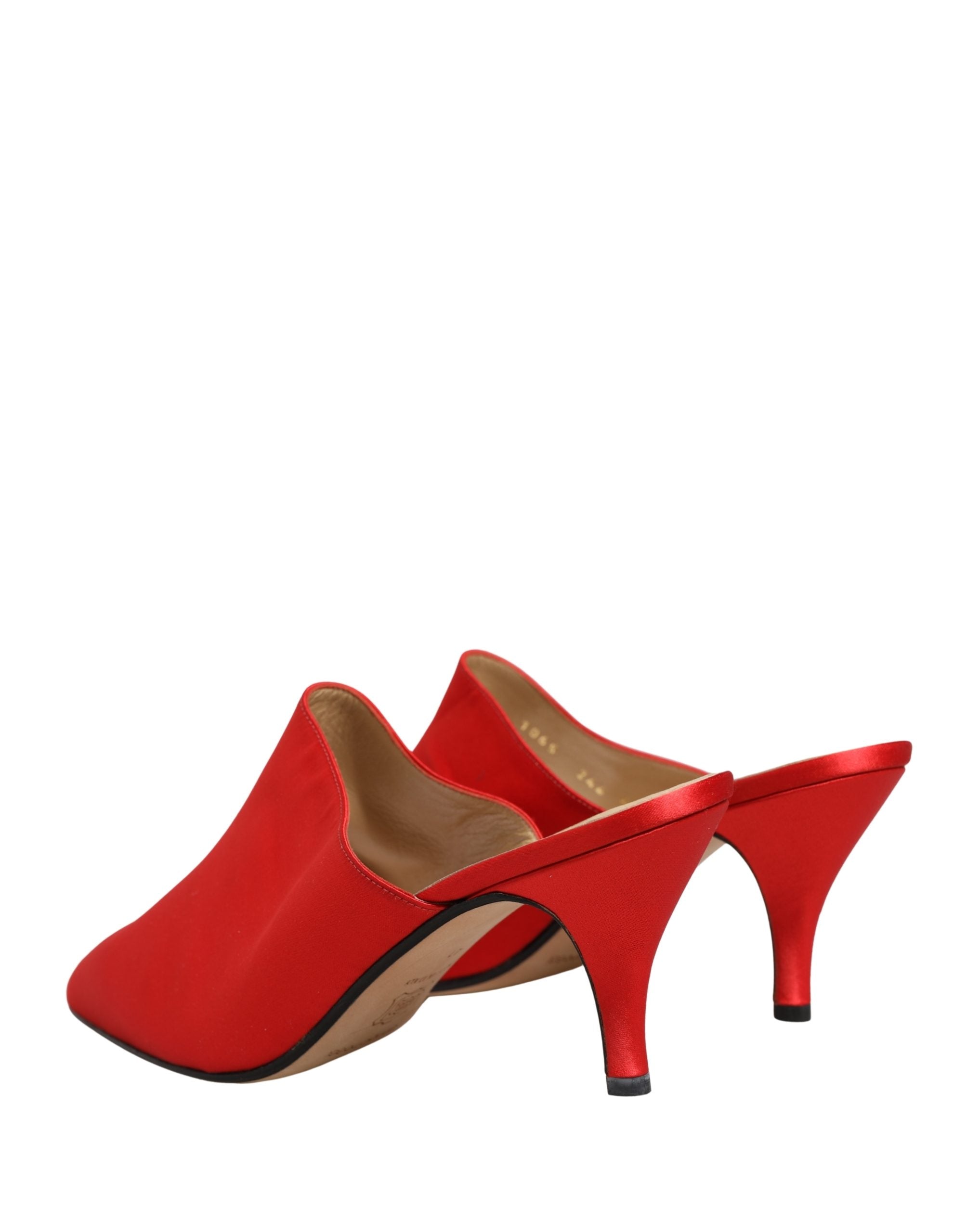 Dolce & Gabbana Red Suede Heel Mule Women's Shoes
