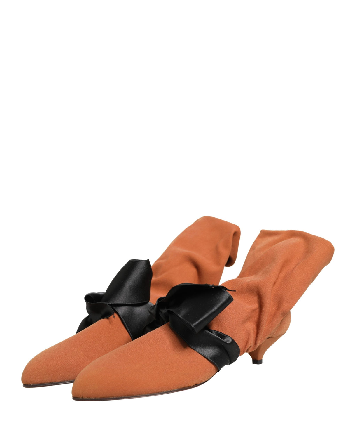 Dolce & Gabbana Brown Black Suede Boots Women's Shoes