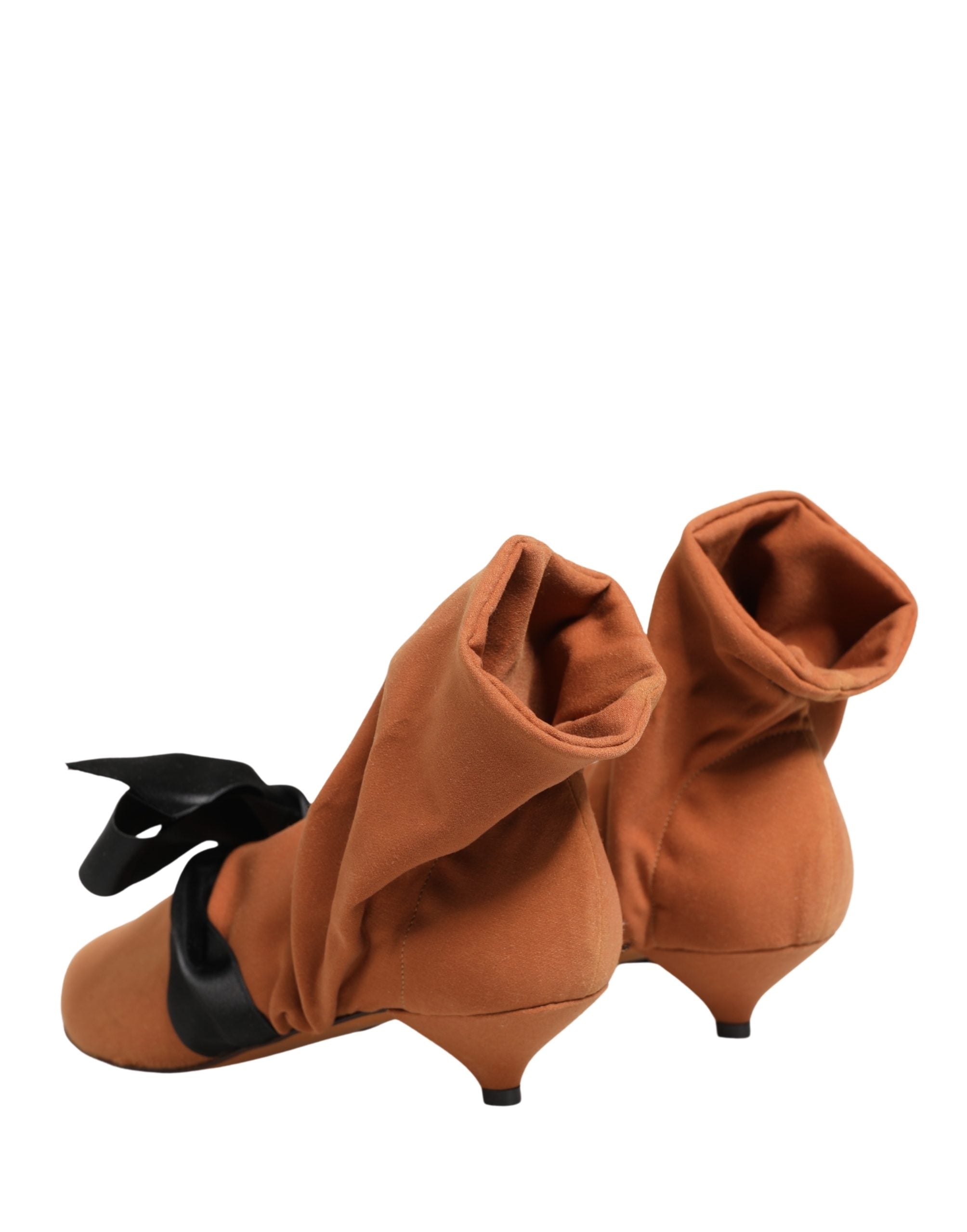 Dolce & Gabbana Brown Black Suede Boots Women's Shoes
