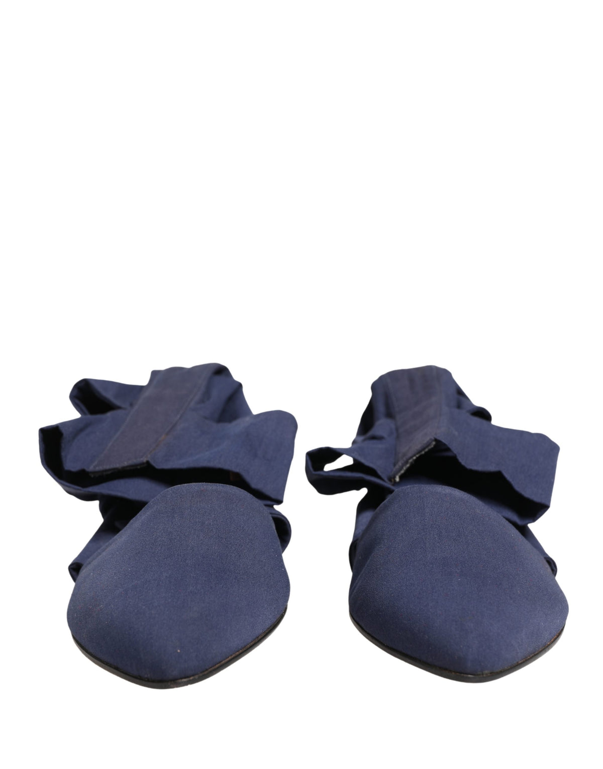Dolce & Gabbana Blue Cotton Ankle Boots Women's Shoes