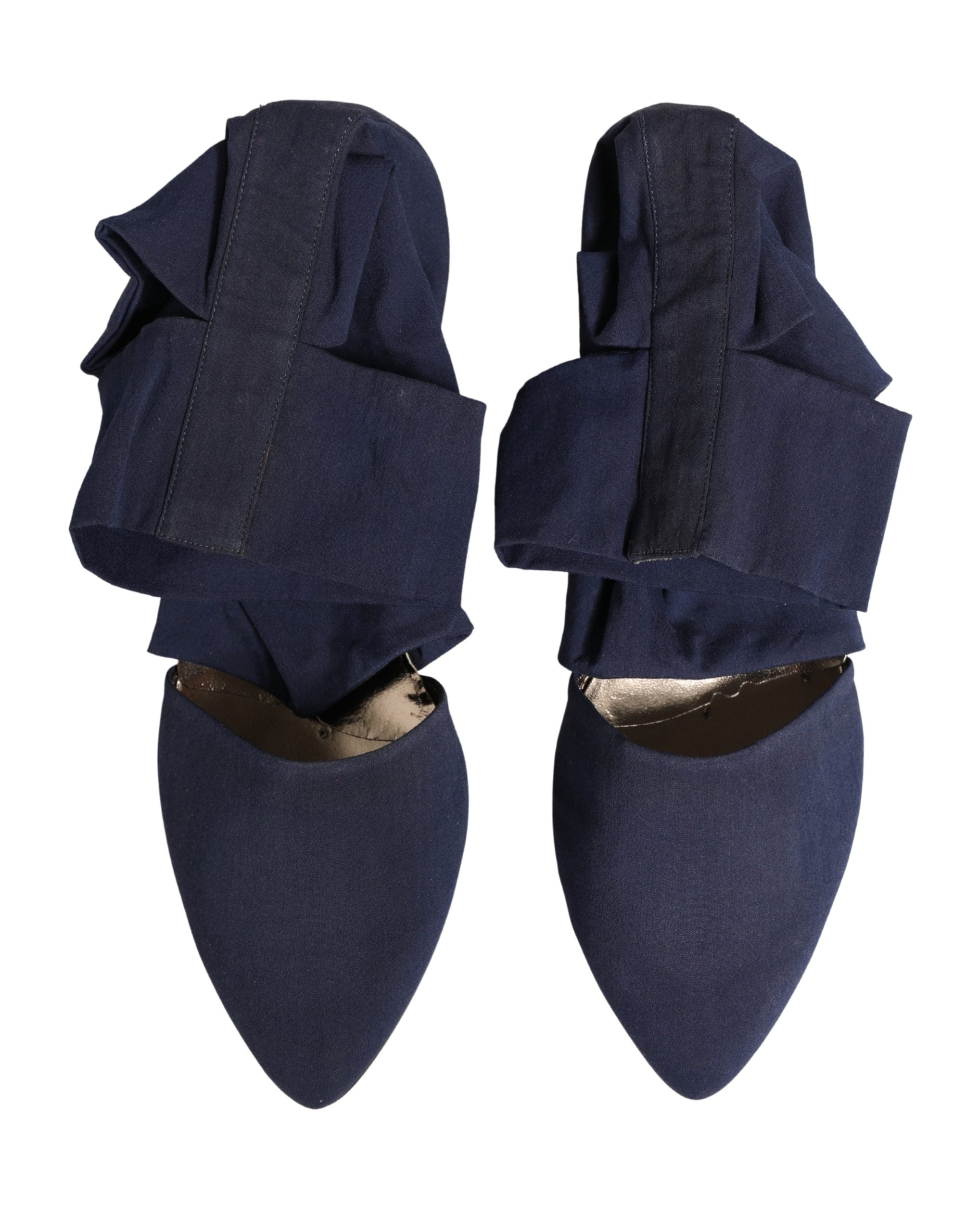 Dolce & Gabbana Blue Cotton Ankle Boots Women's Shoes