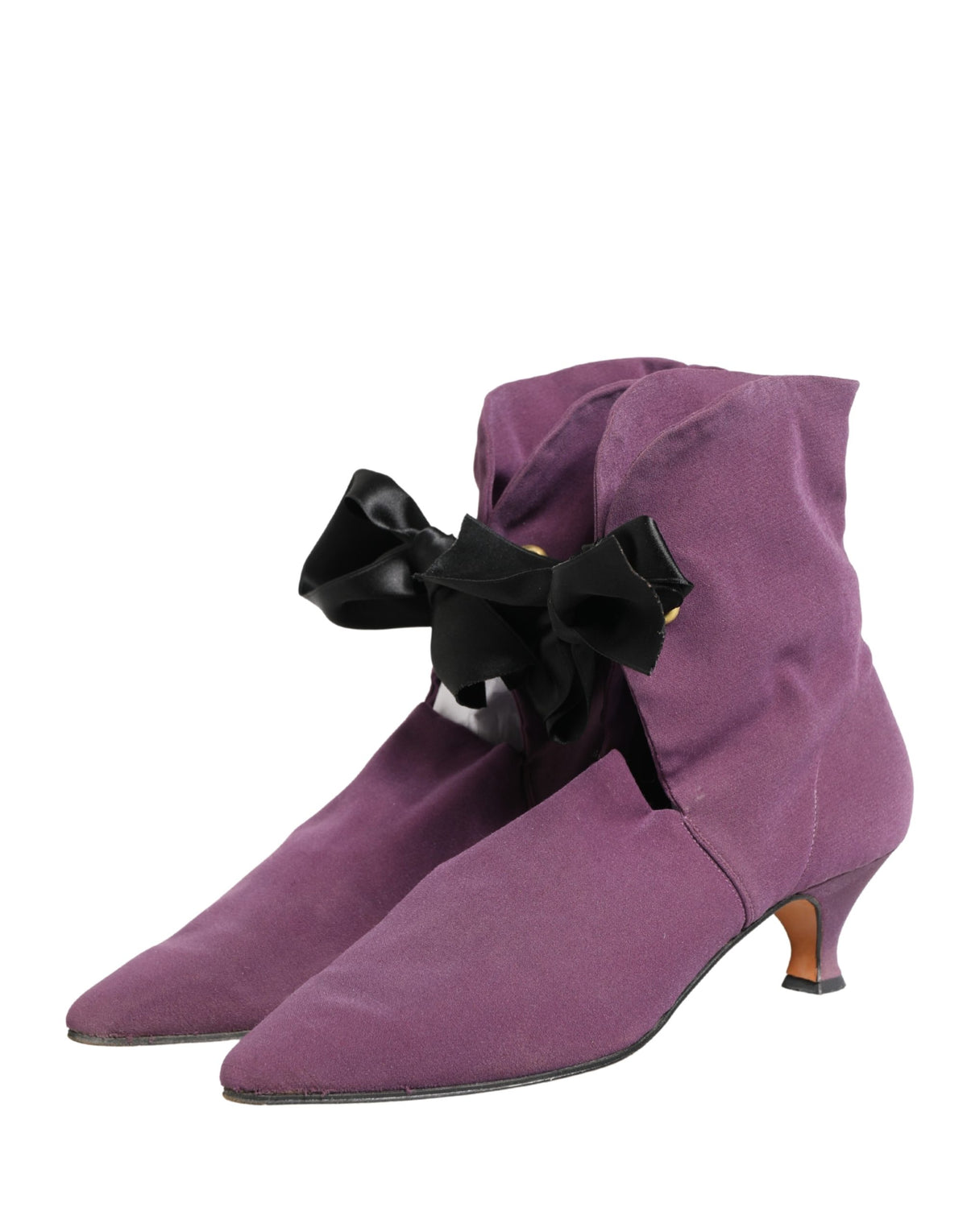 Dolce & Gabbana Purple Mid Calf Boots Women's Shoes (Pre-Owned)