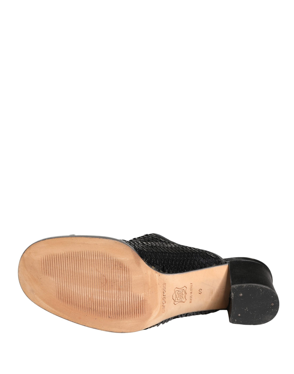 Dolce & Gabbana Black Sequined Mules Women's Shoes