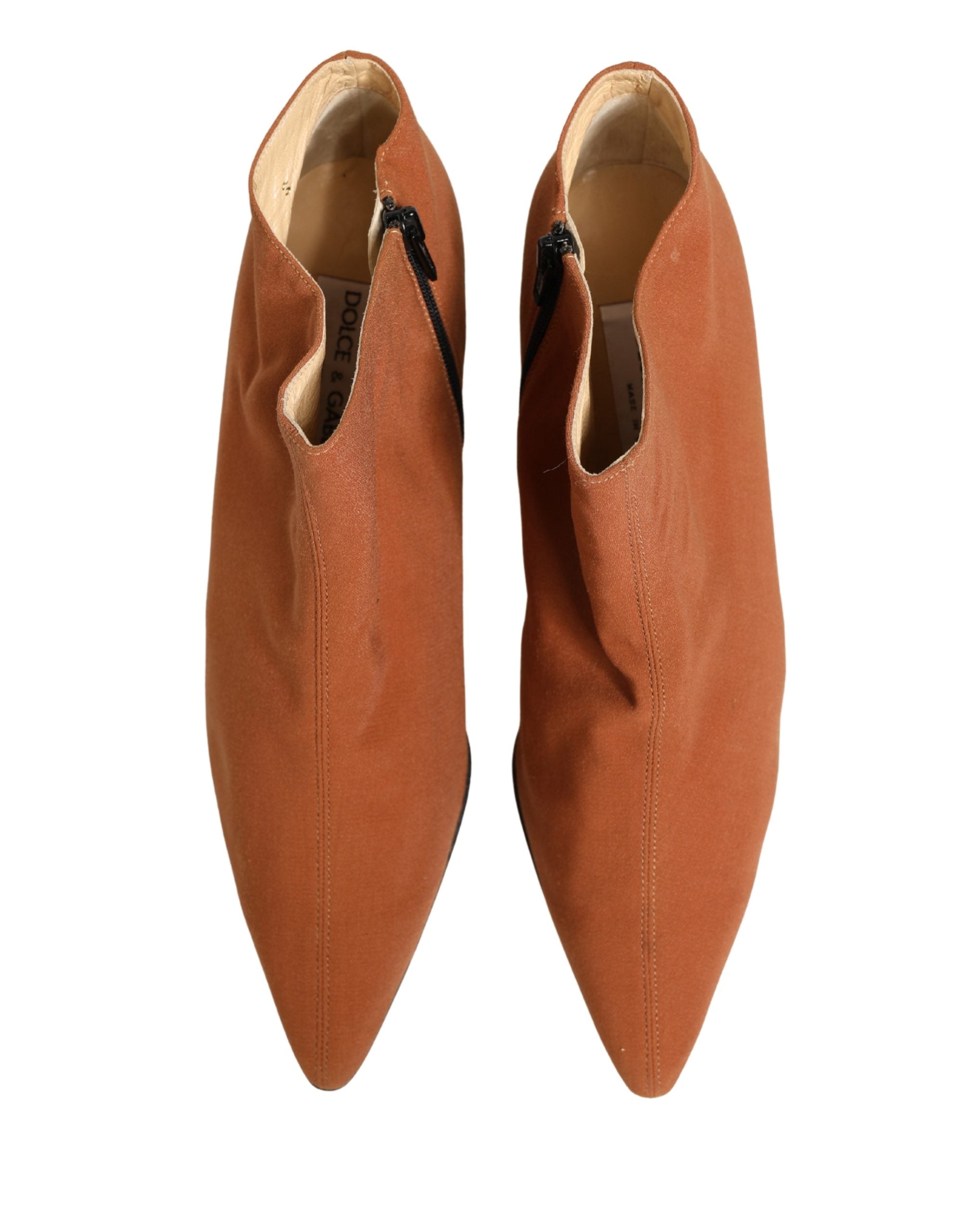 Dolce & Gabbana Brown Suede Ankle Boots Women's Shoes (Pre-Owned)
