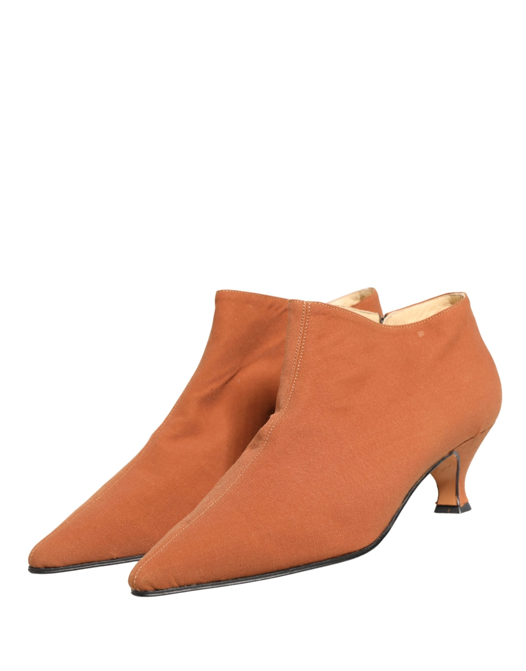 Dolce & Gabbana Brown Suede Ankle Boots Women's Shoes (Pre-Owned)