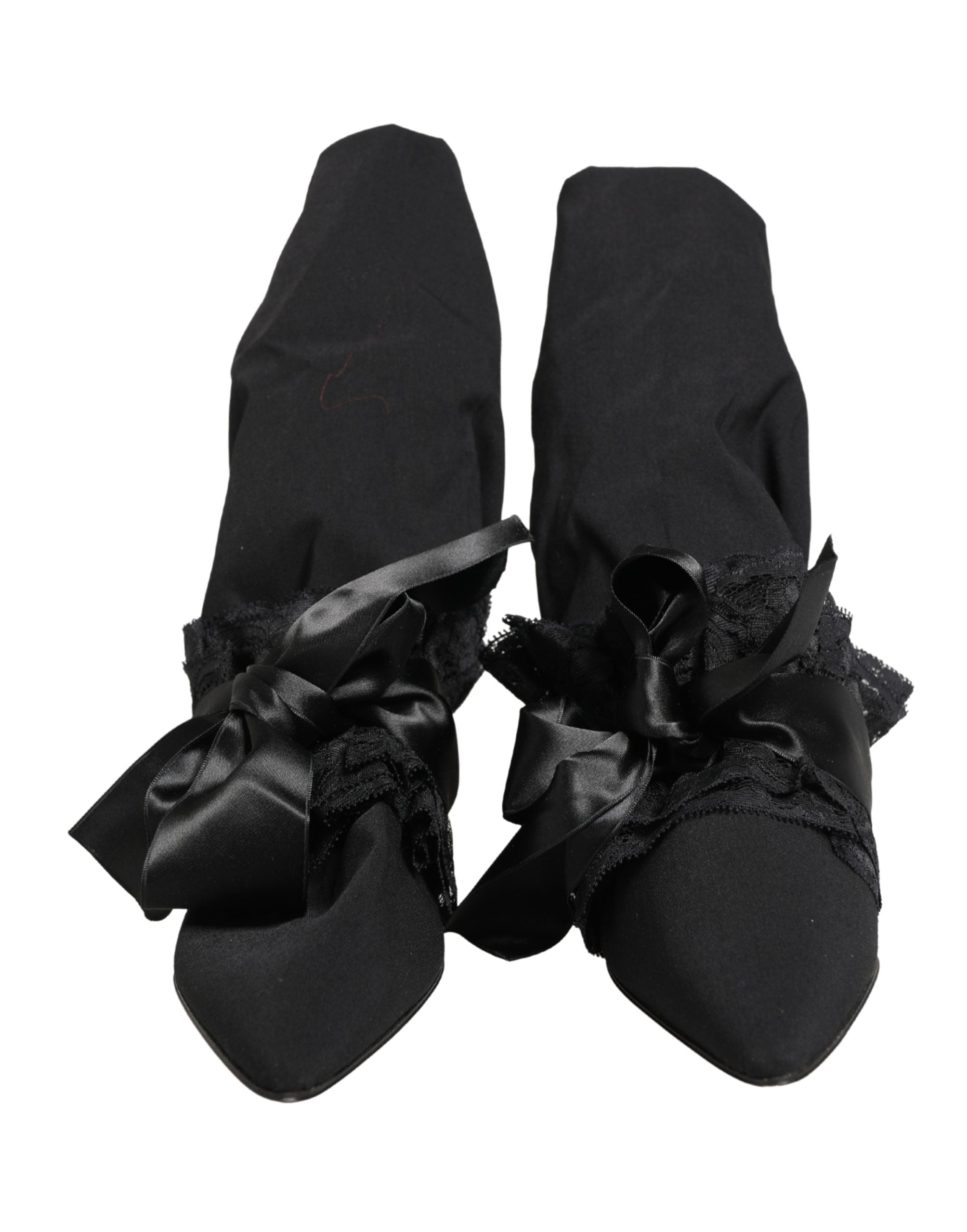 Dolce & Gabbana Black Suede Mid Calf Boots Women's Shoes