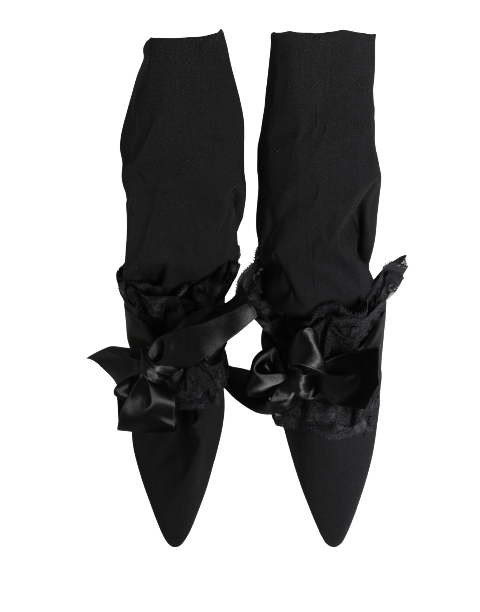 Dolce & Gabbana Black Suede Mid Calf Boots Women's Shoes