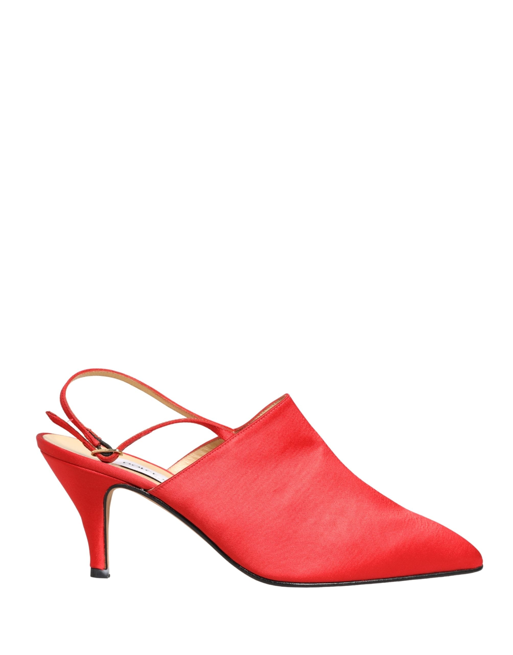 Dolce & Gabbana Red Suede Heel Slingback Women's Shoes
