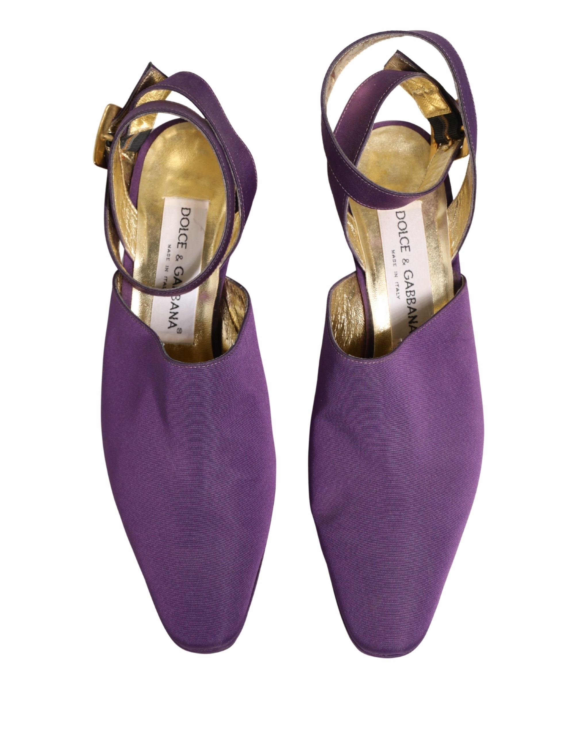 Dolce & Gabbana Purple Suede Sandals Women's Shoes