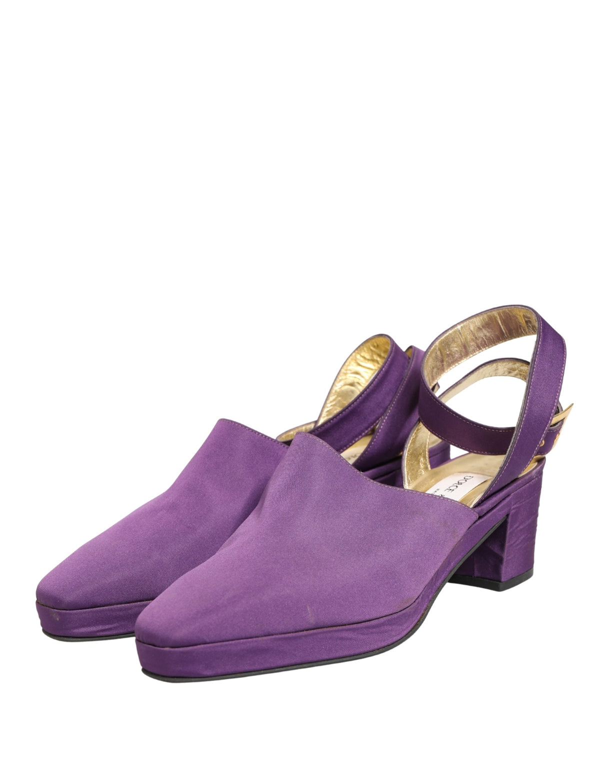 Dolce & Gabbana Purple Suede Sandals Women's Shoes