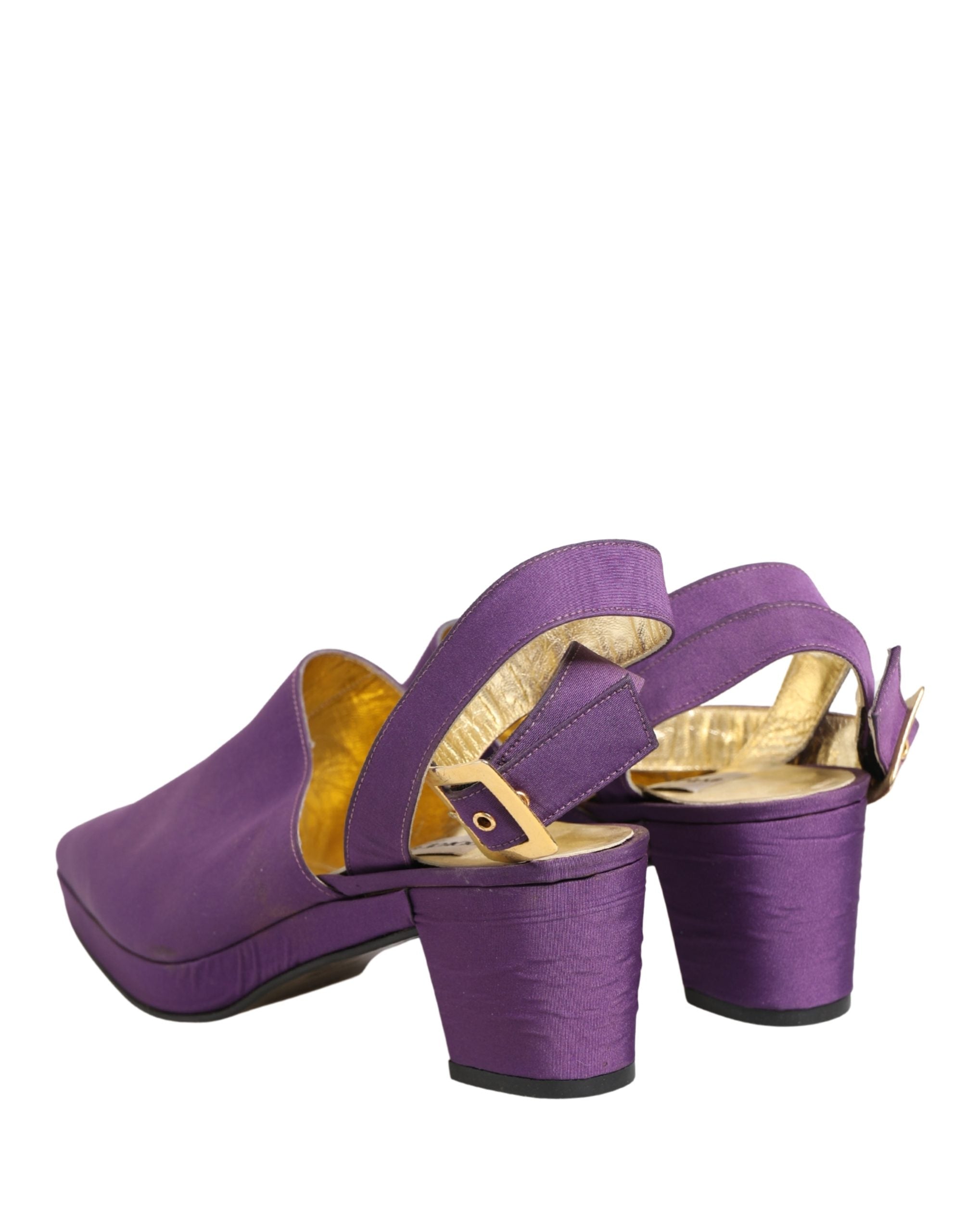 Dolce & Gabbana Purple Suede Sandals Women's Shoes