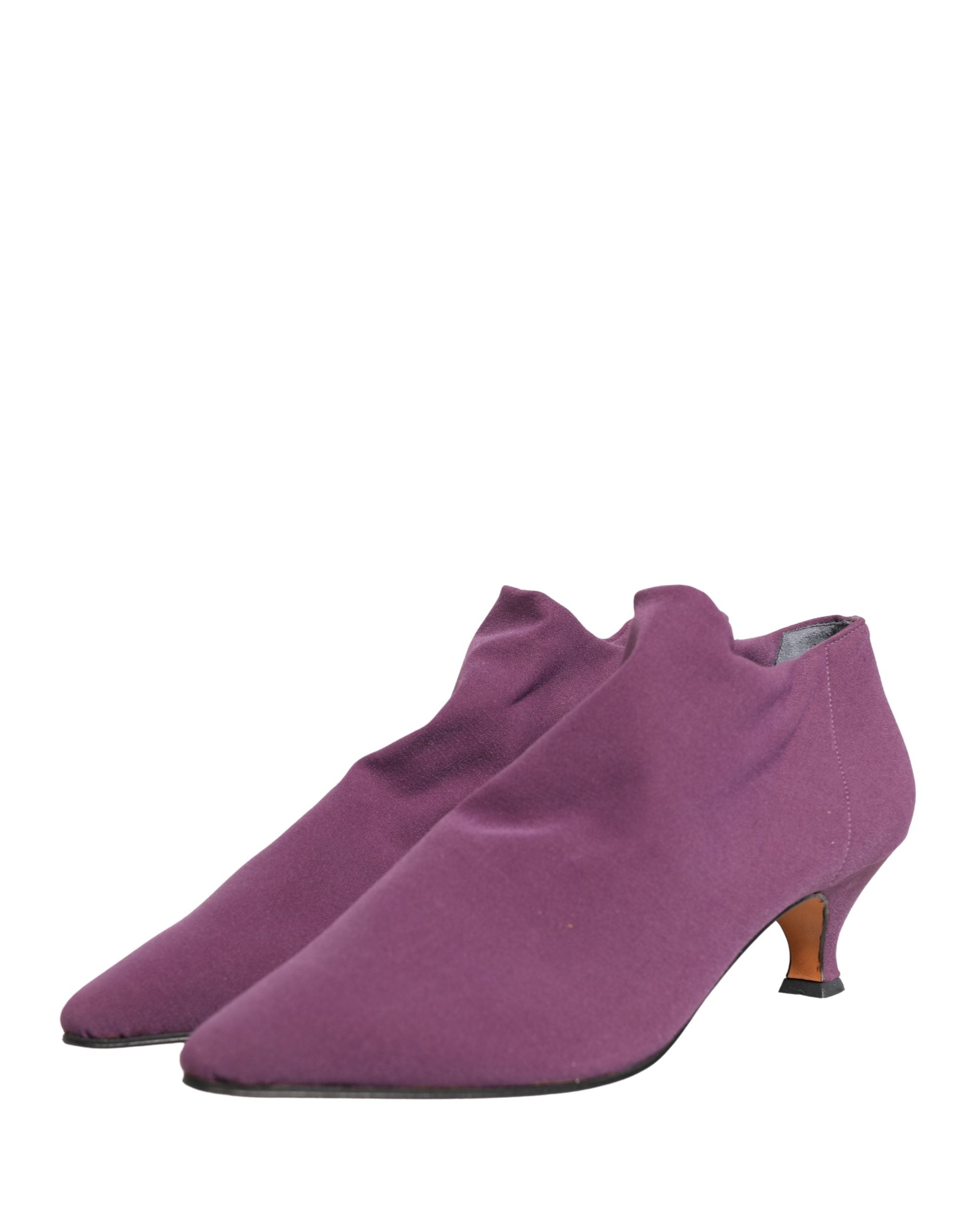 Dolce & Gabbana Women's Purple Suede Ankle Boots Women's Shoes