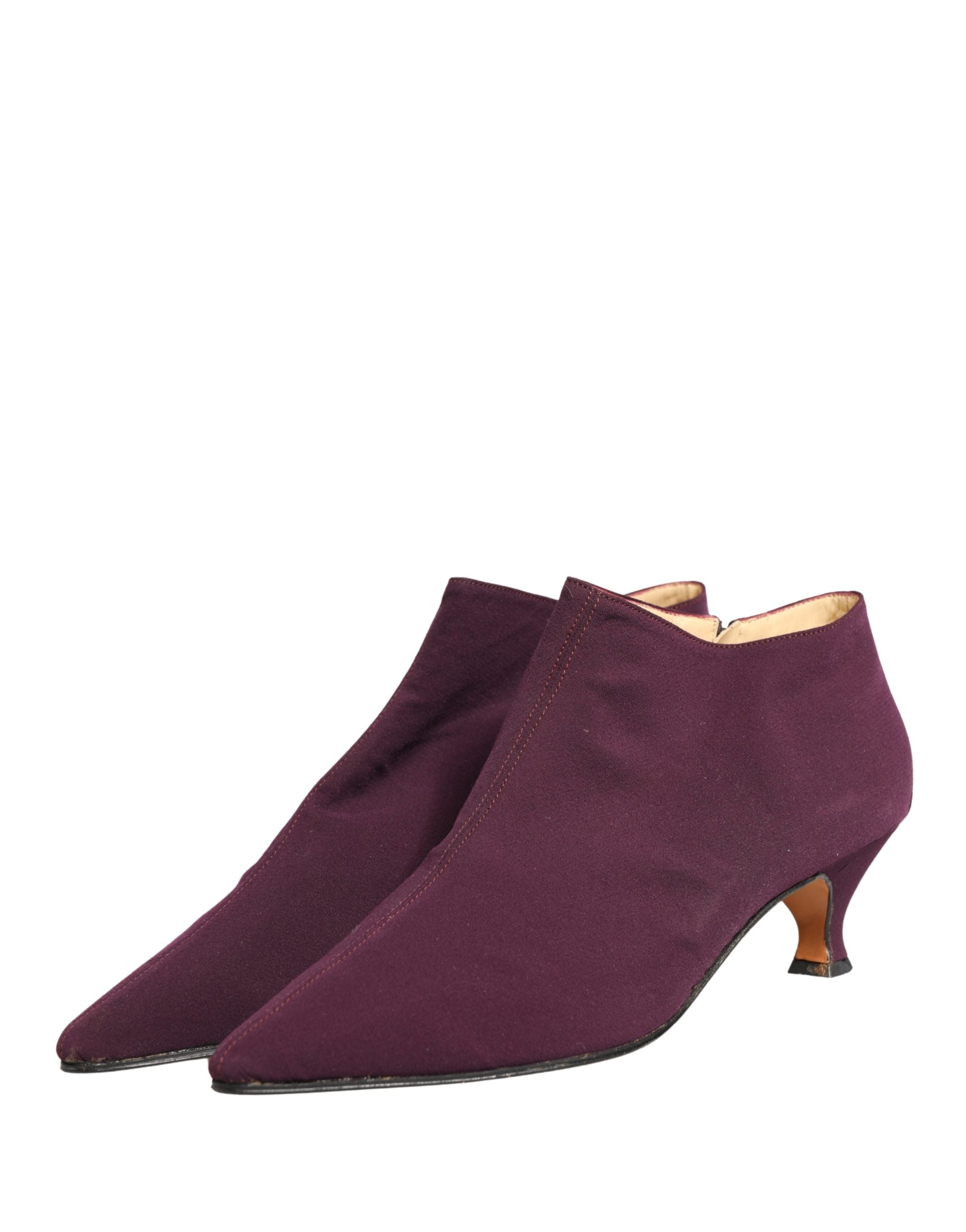 Dolce & Gabbana Purple Suede AnkleBoots Women's Shoes (Pre-Owned)