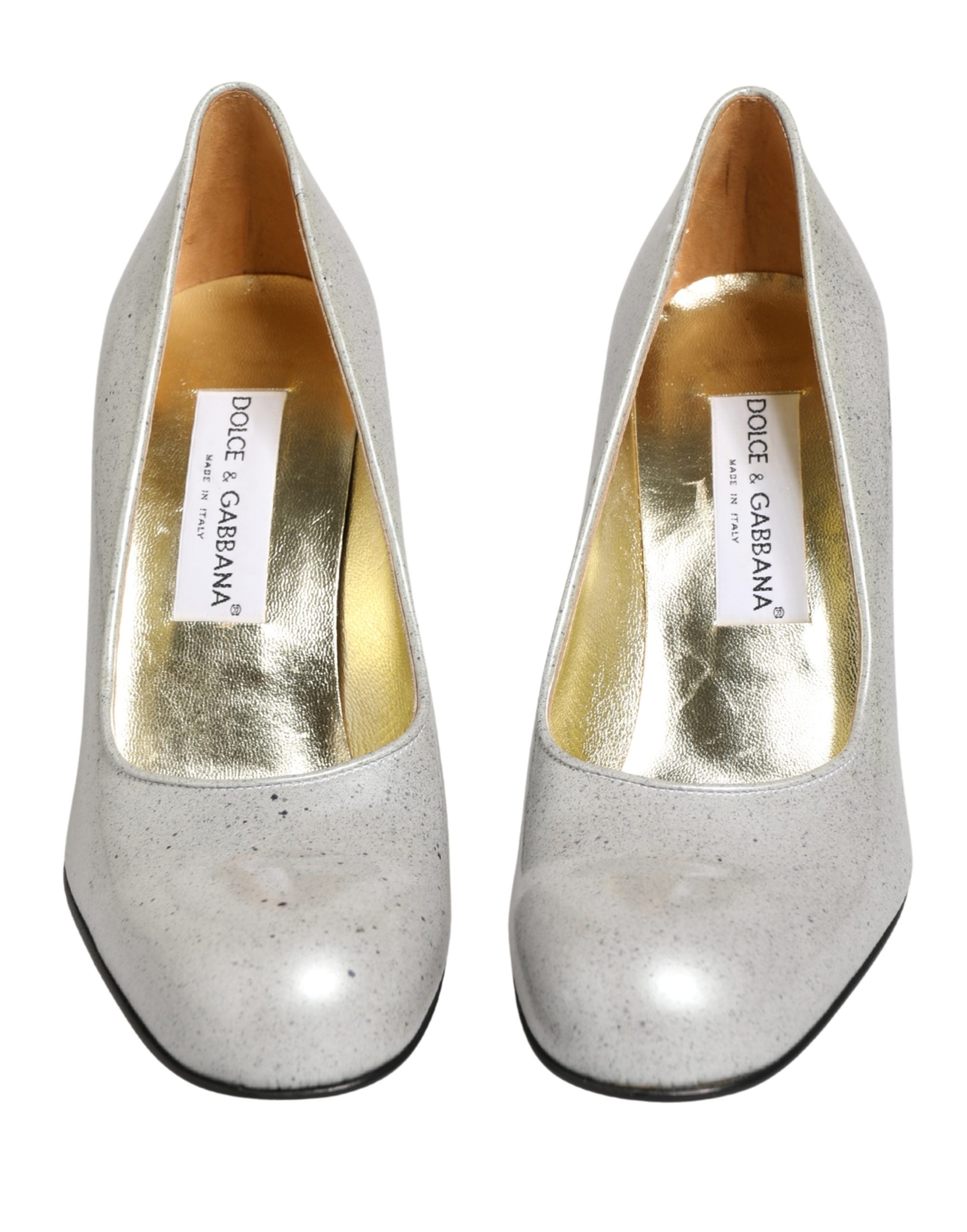 Dolce & Gabbana White Leather High Heels Women Pumps Women's Shoes