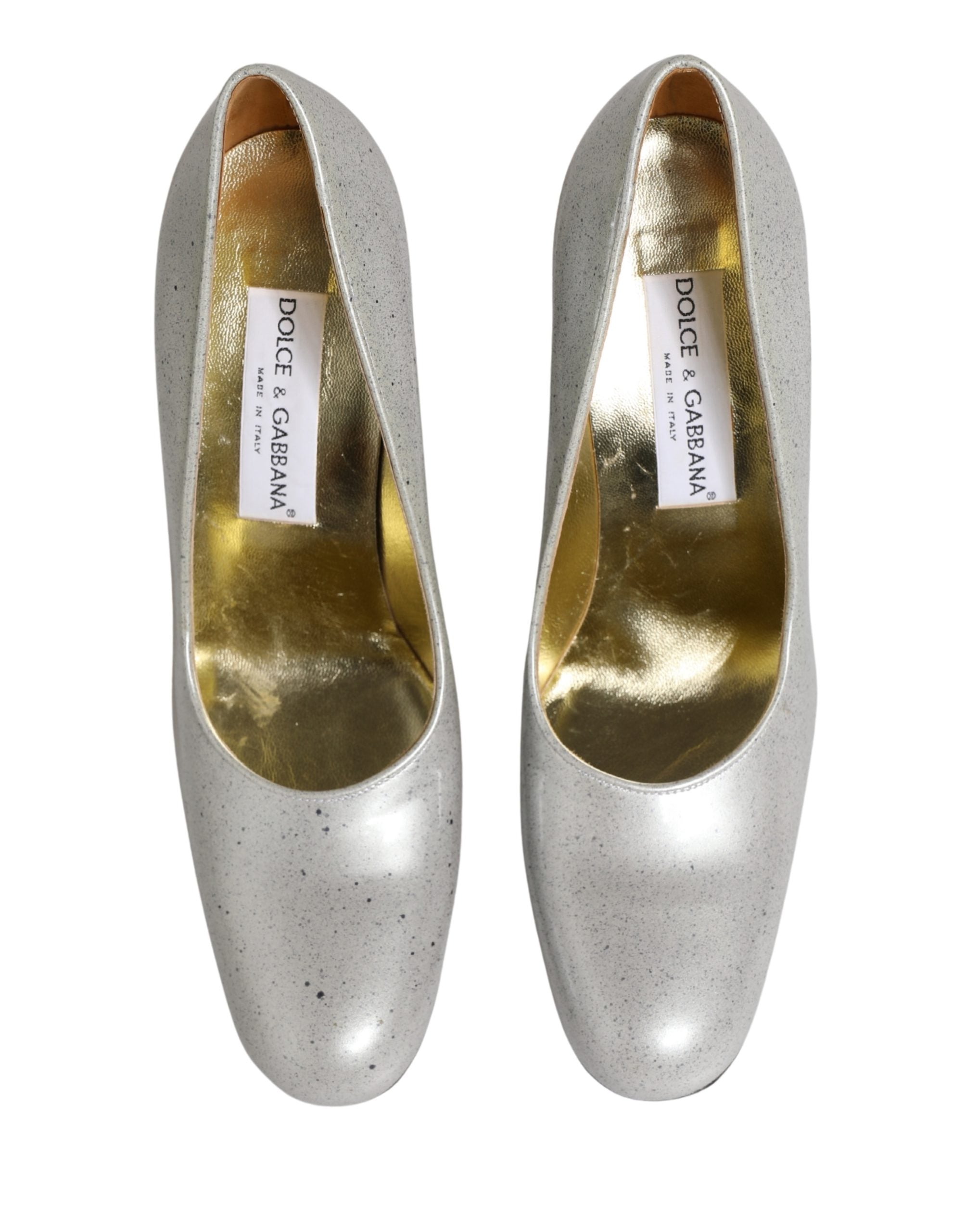 Dolce & Gabbana White Leather High Heels Women Pumps Women's Shoes