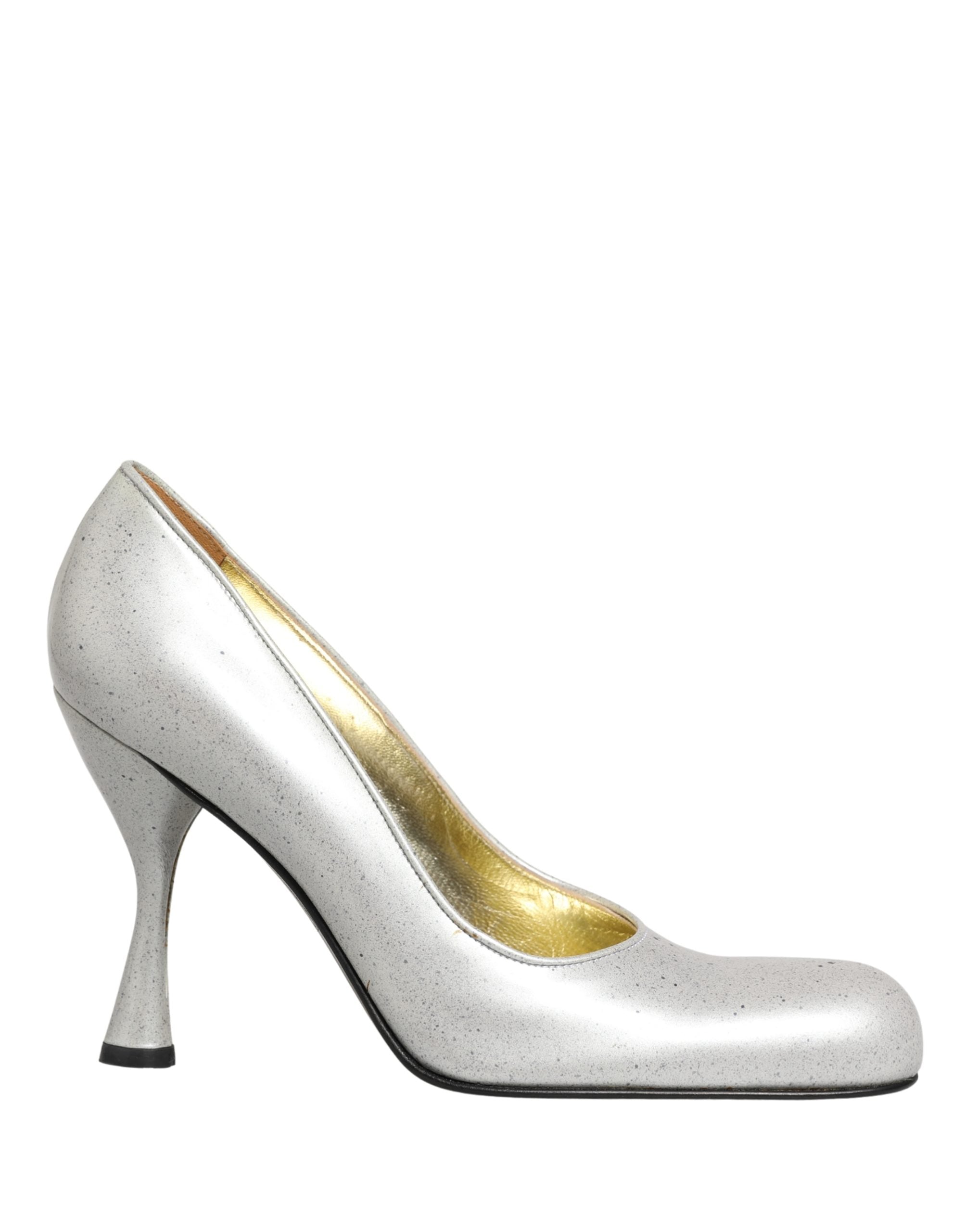 Dolce & Gabbana White Leather High Heels Women Pumps Women's Shoes
