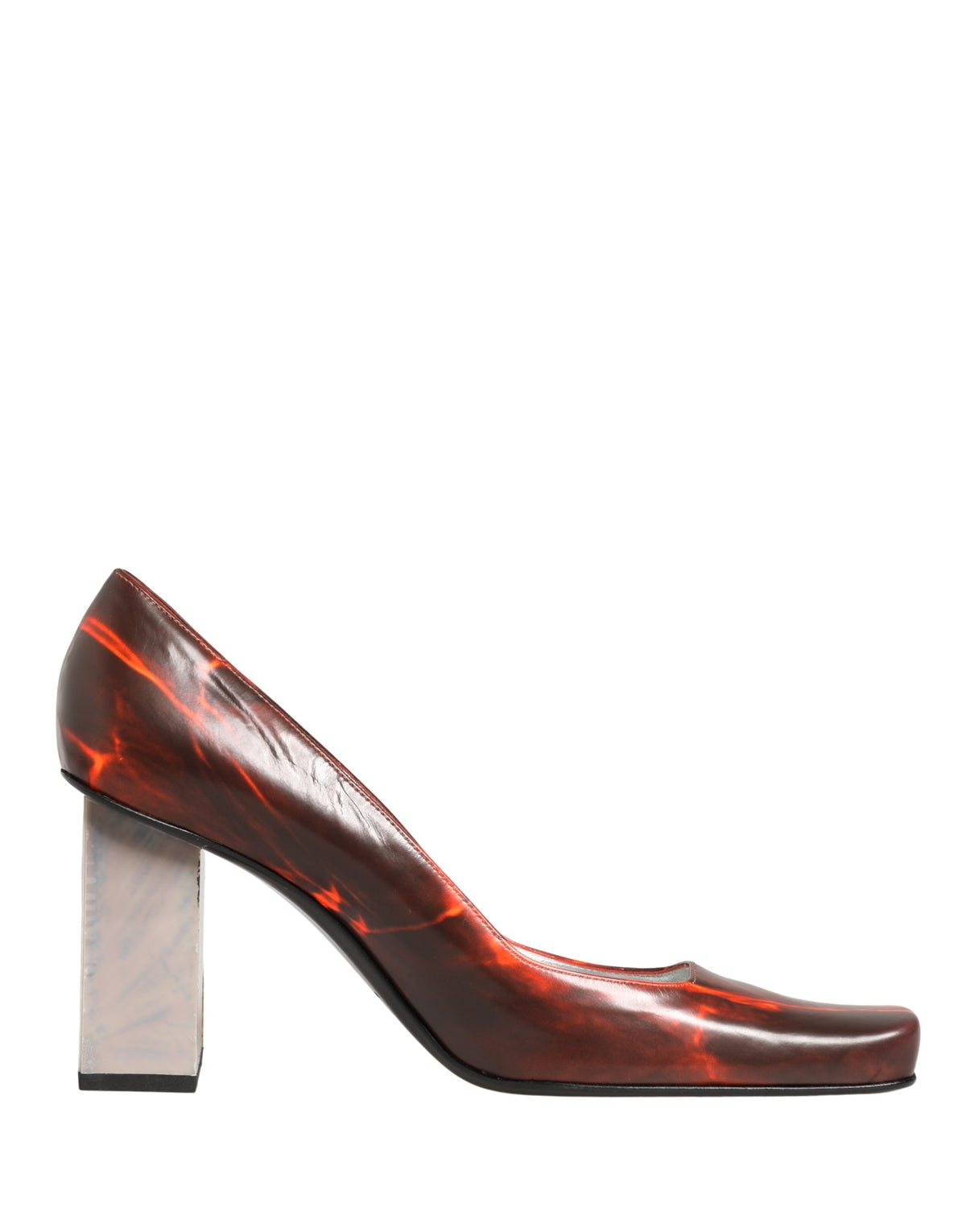 Dolce & Gabbana Multicolor Leather Square Toe Pumps Women's Shoes (Pre-Owned)