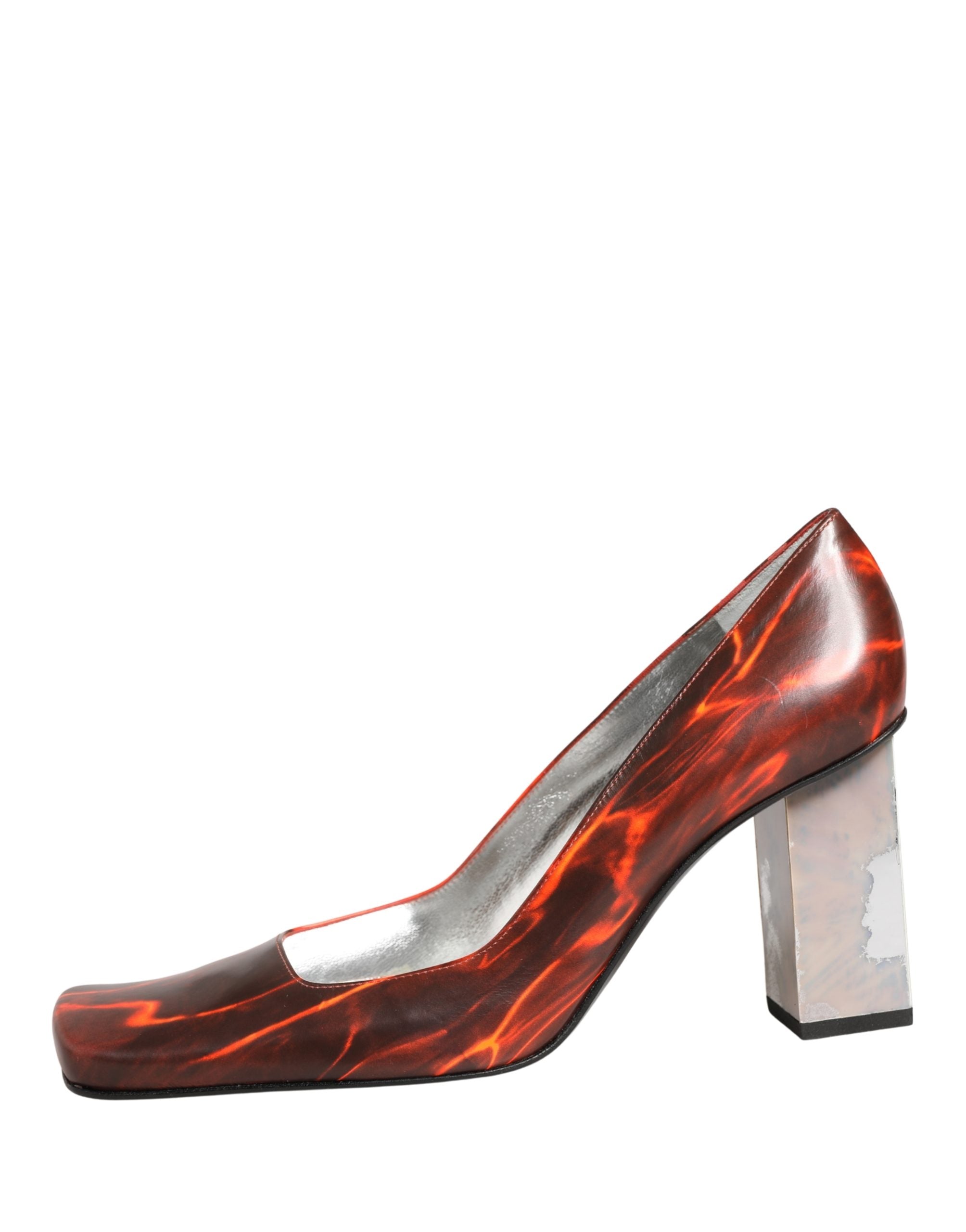 Dolce & Gabbana Multicolor Leather Square Toe Pumps Women's Shoes (Pre-Owned)