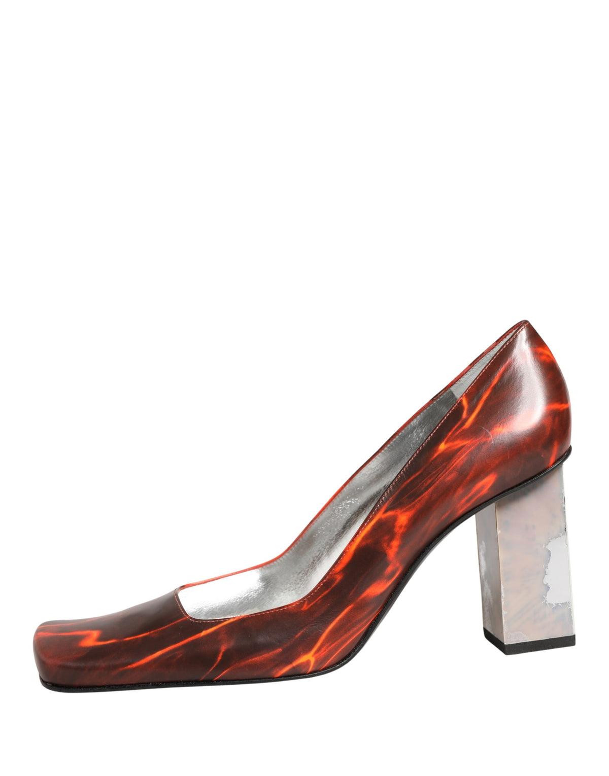 Dolce & Gabbana Multicolor Leather Square Toe Pumps Women's Shoes (Pre-Owned)