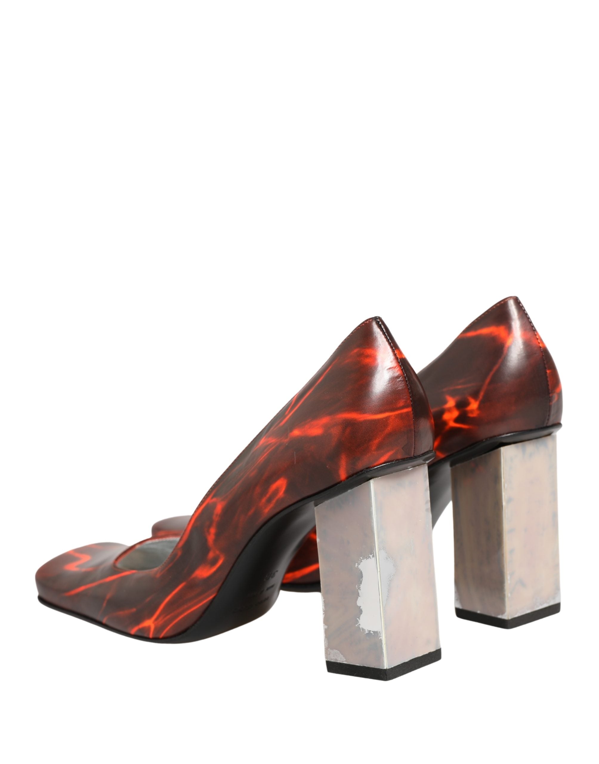 Dolce & Gabbana Multicolor Leather Square Toe Pumps Women's Shoes (Pre-Owned)